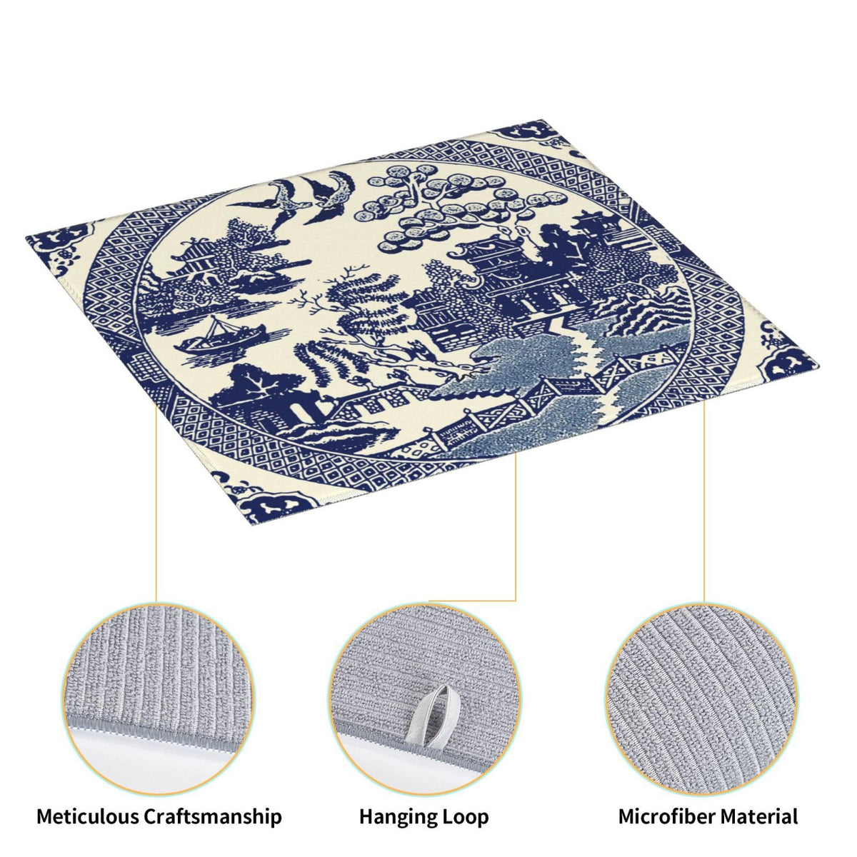 Dish Drying Mat For Kitchen Counter Absorbent Dish Mat Reversible Drainer Drying Kitchen Mat
