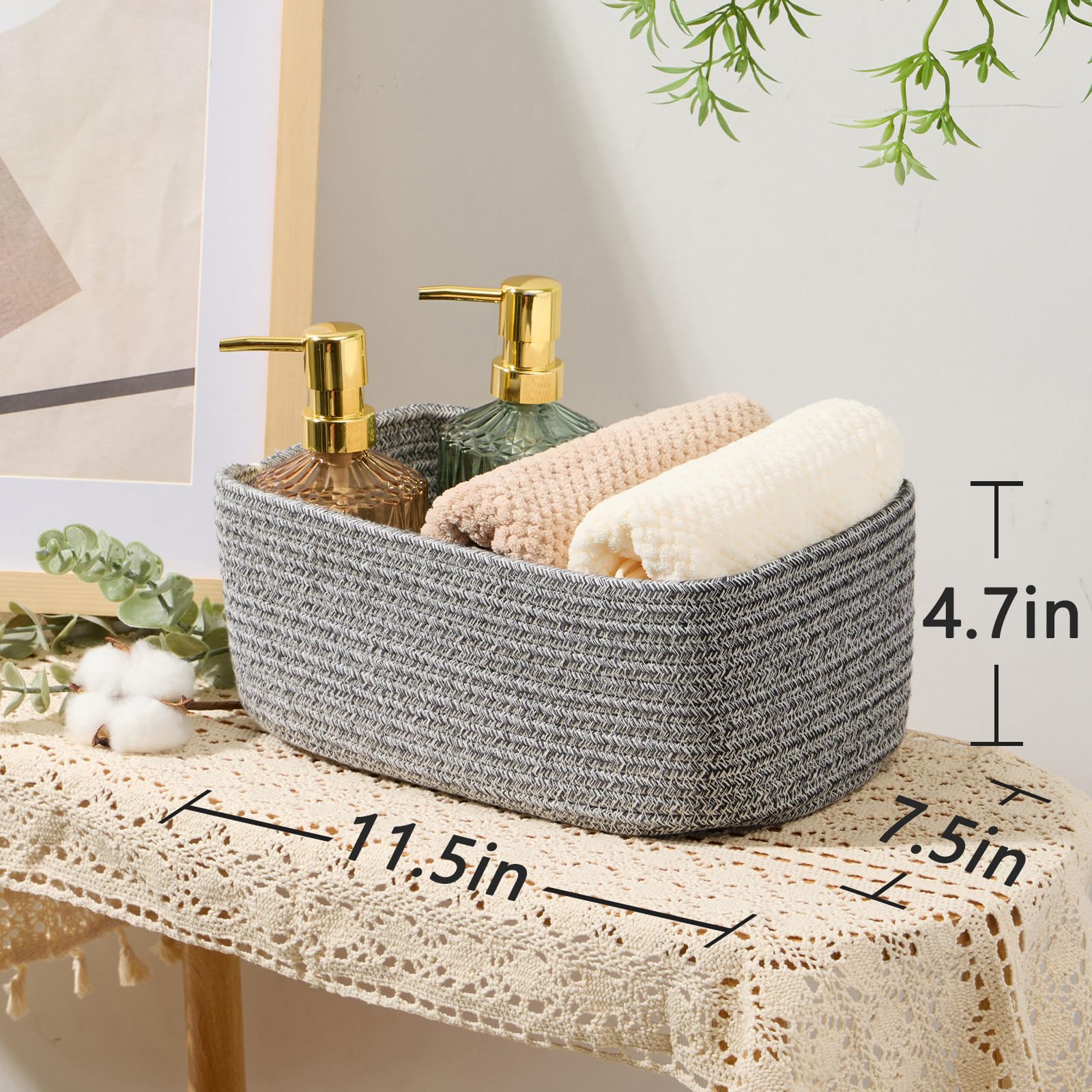 Small Storage Baskets for Organizing (4 Count)