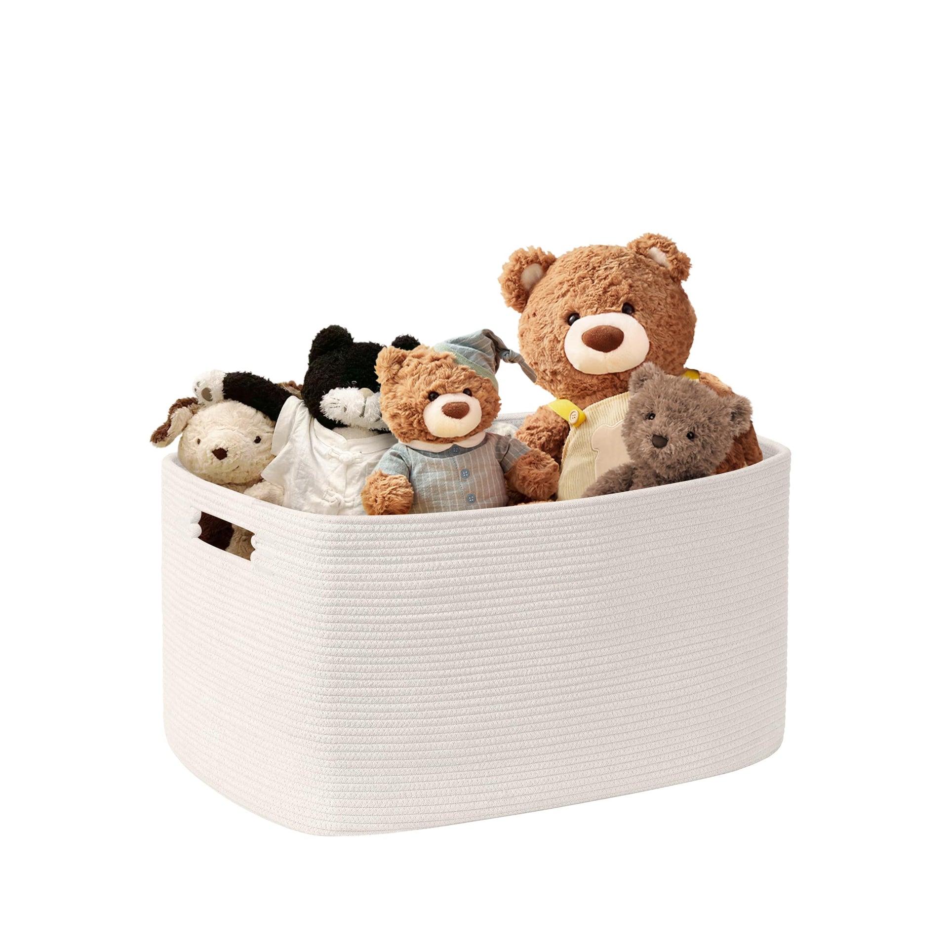 45L Small Woven Laundry Basket Hamper with Handles