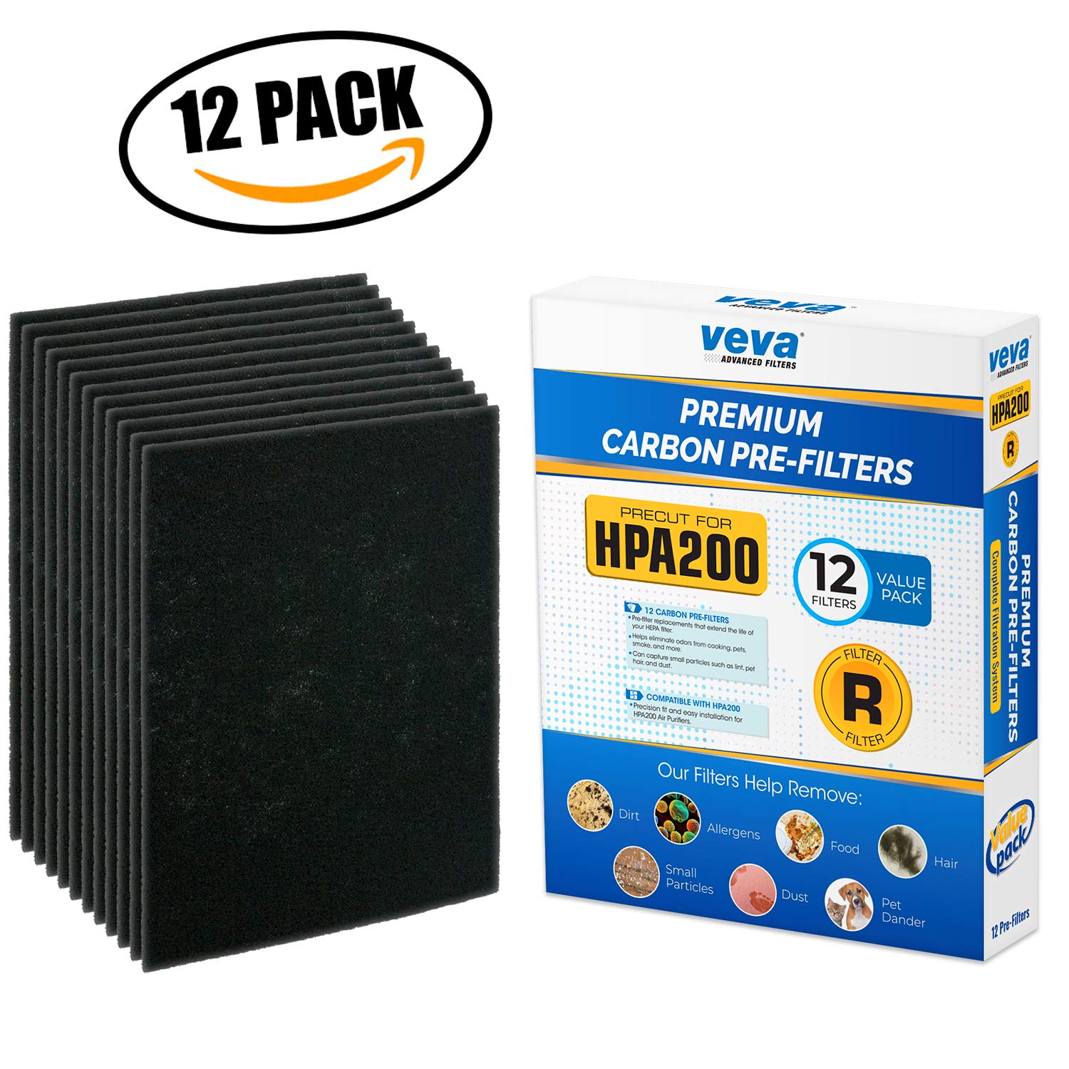 HPA200 Pre Filters Replacement for Honeywell Air Purifier (12 Count)