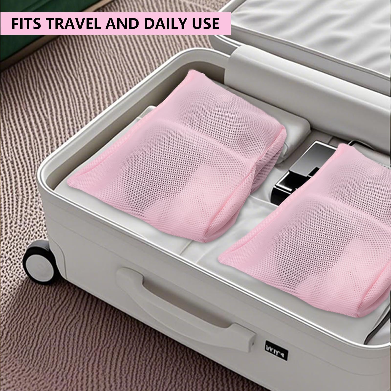 2 Pcs laundry bag with handles mesh laundry bags washing machine laundry totes travel storage and sorting bag for Clothes laundry bag for delicates