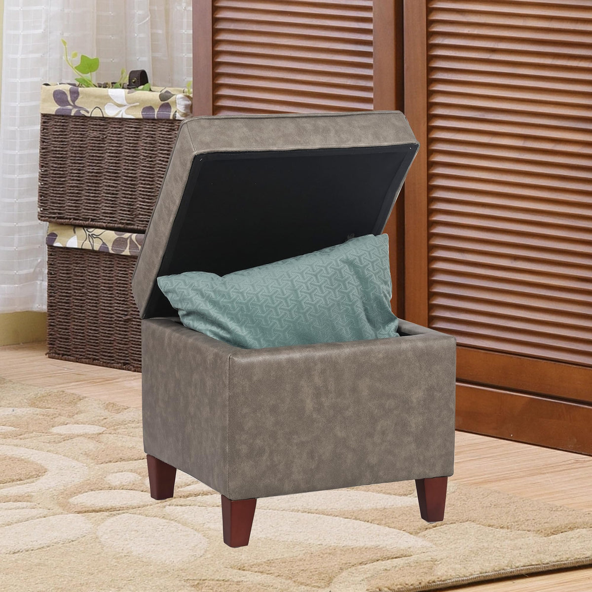 17.5" Square Storage Ottoman