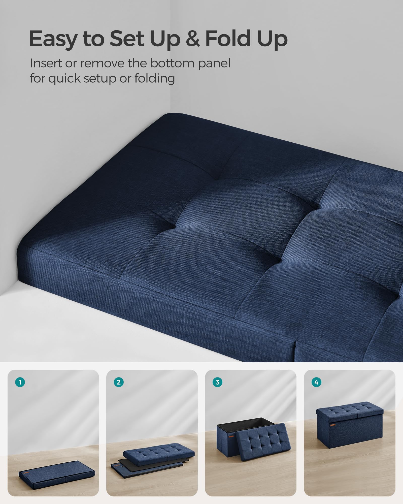 30 Inches Storage Ottoman