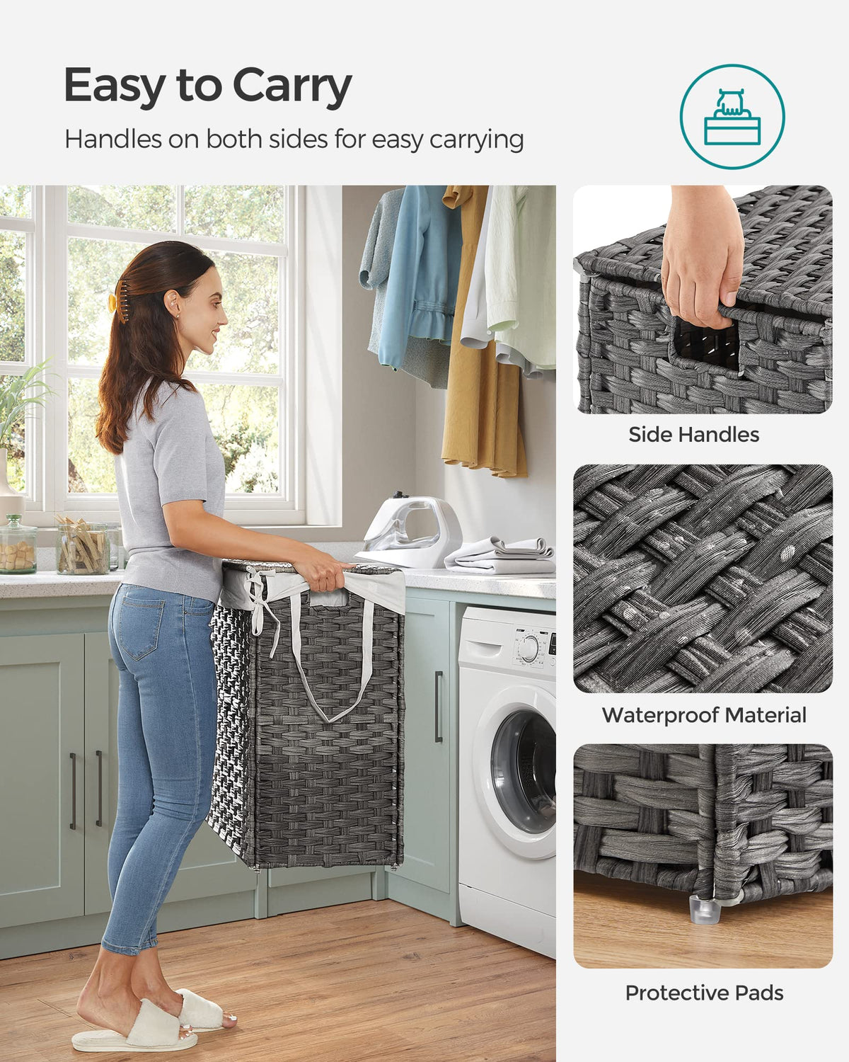 Laundry Hamper with Lid - ModHome Supplies