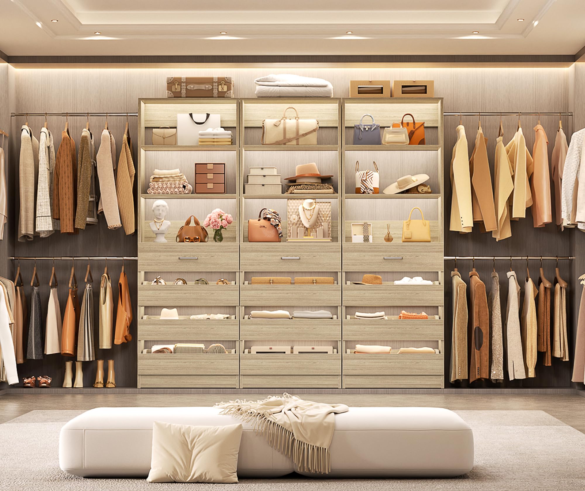 Closet System with 12 Drawers
