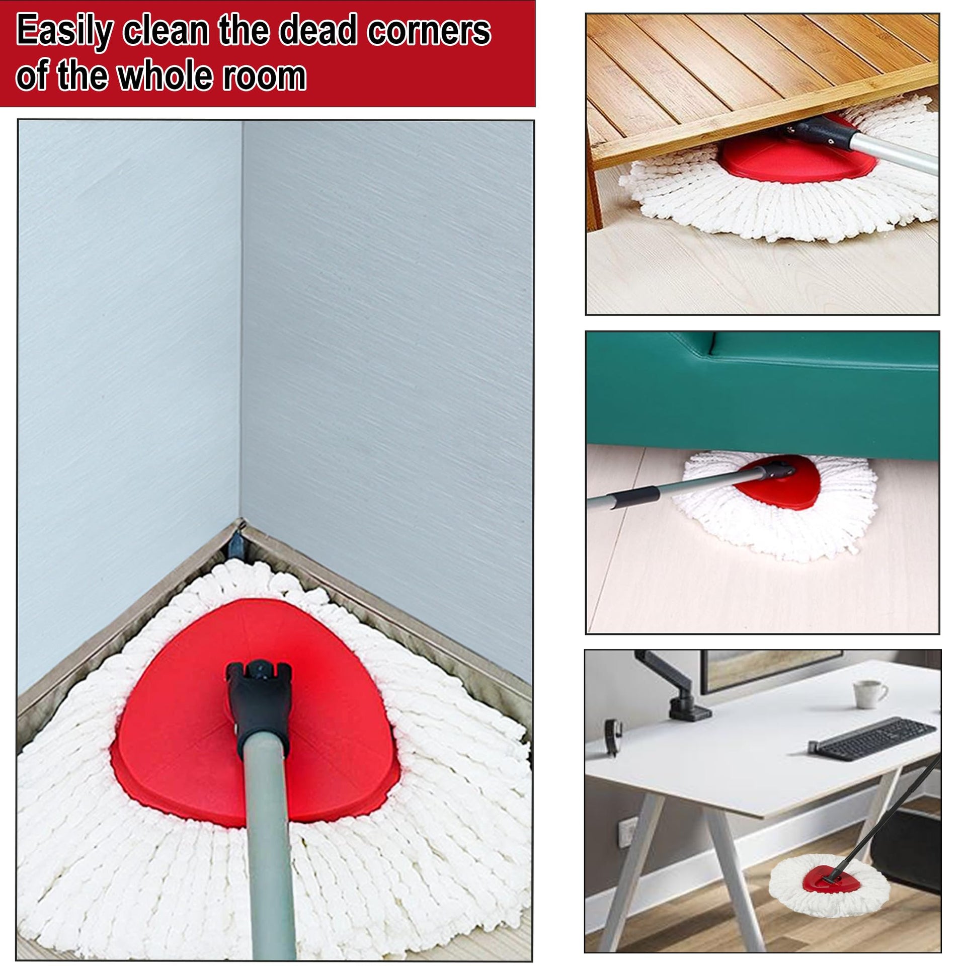 8 Pack Spin Mop Replacement Heads - ModHome Supplies