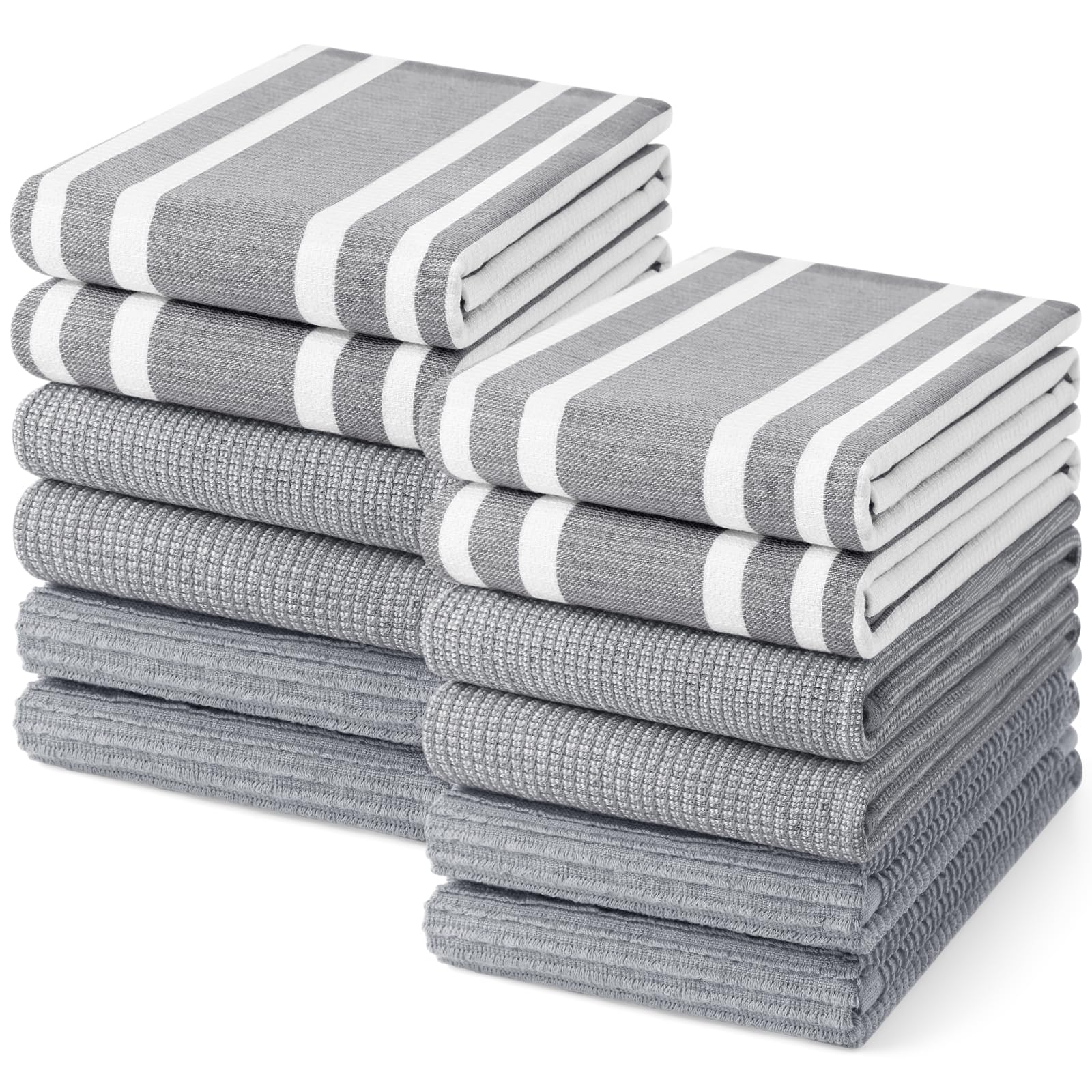 Cotton 380 GSM Premium Kitchen Towels (12 Count)