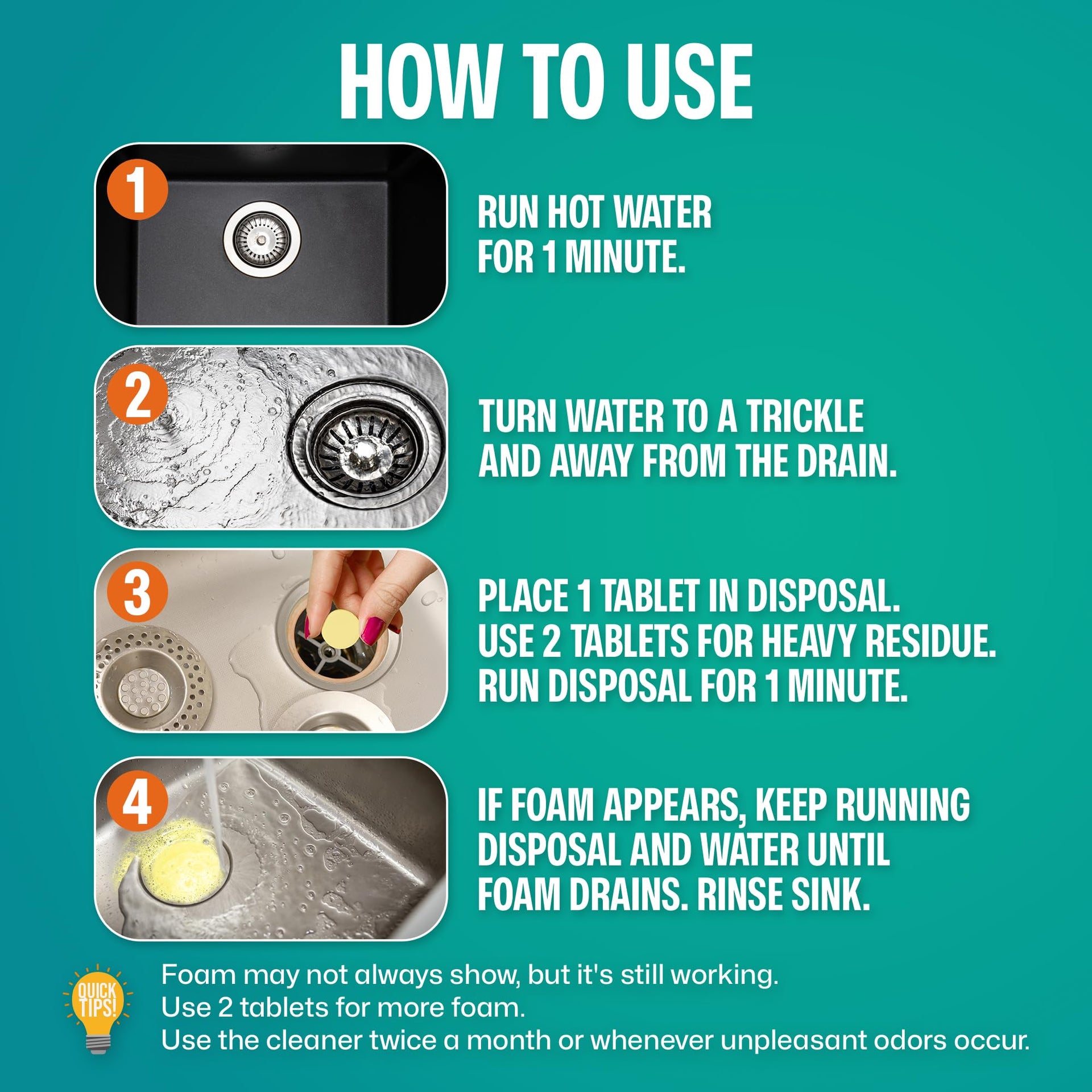 Garbage Disposal Cleaner Tablets