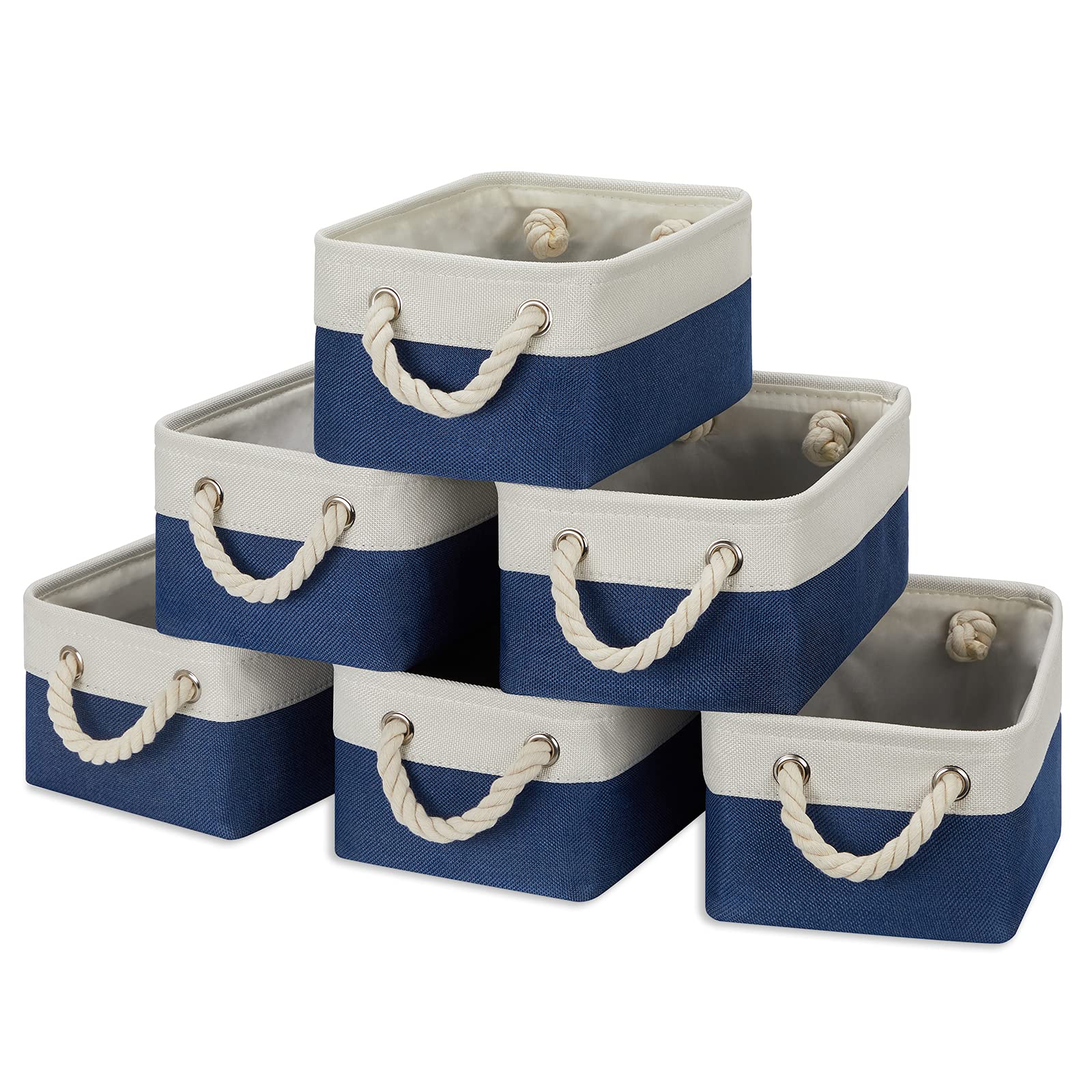 Small Storage Baskets for Shelves (6 Count)