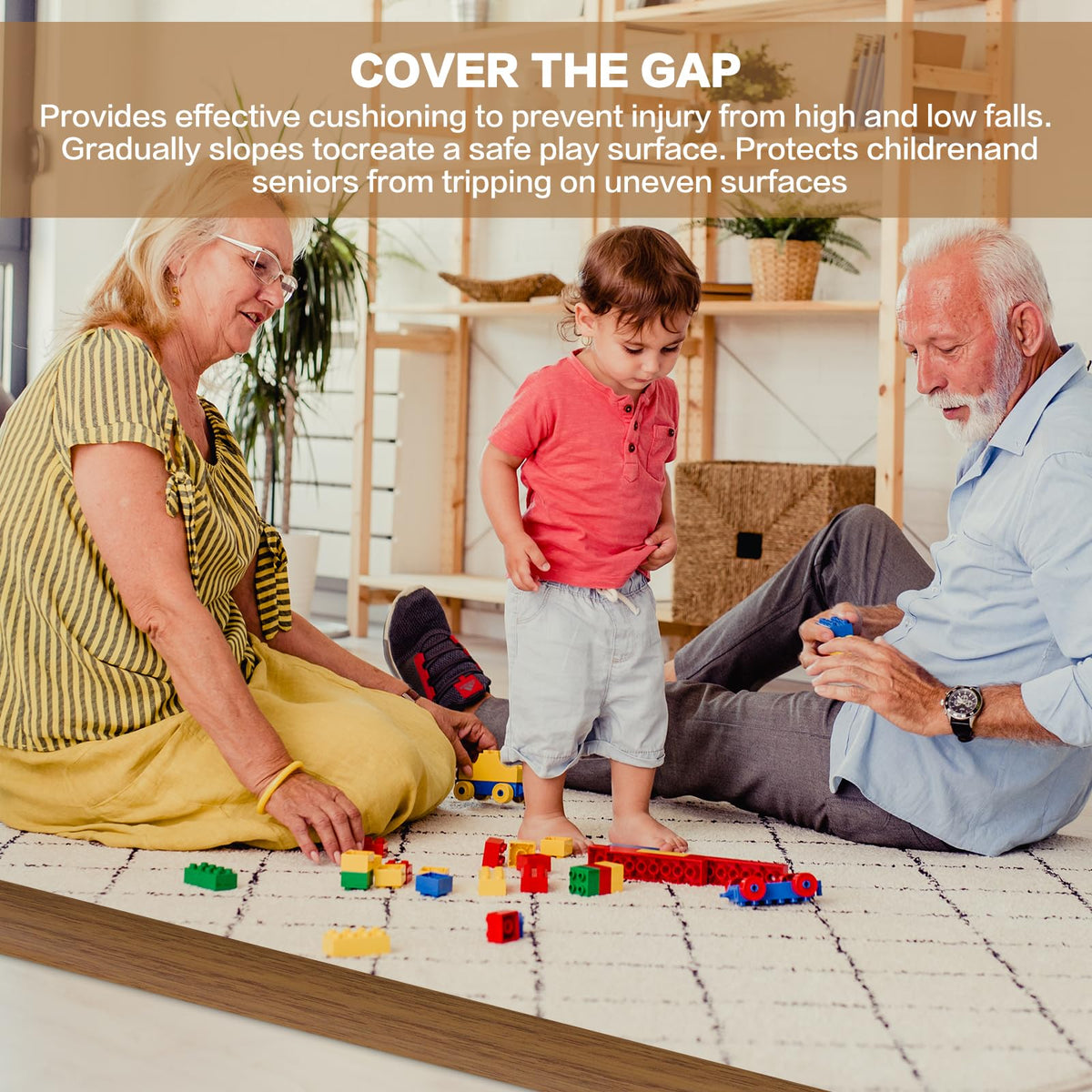 Floor Transition Strip Vinyl Door Threshold Ramp Self Adhesive Carpet Edging Strip Doorway Edge Trim (3.3 Foot)