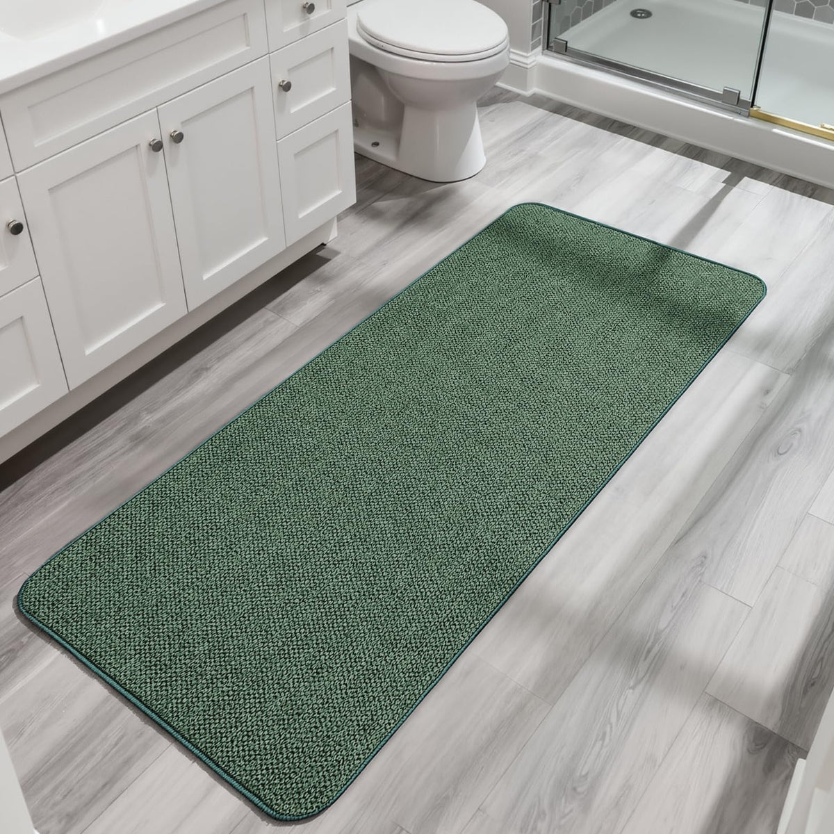 Bath Mat Ultra Thin Bathroom Runner Rugs (12 Sq Ft)