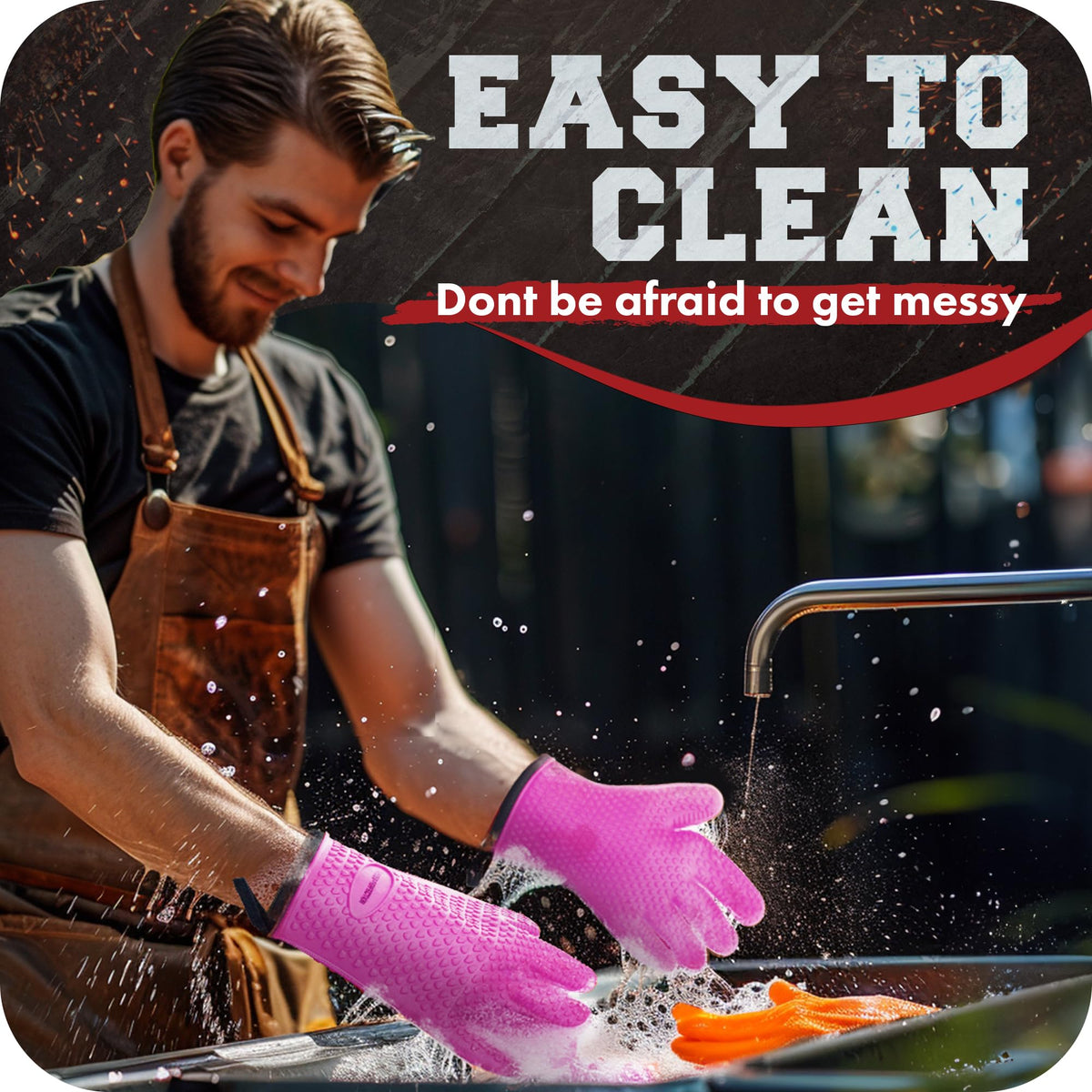 S Silicone Smoker BBQ Gloves (2 Count)