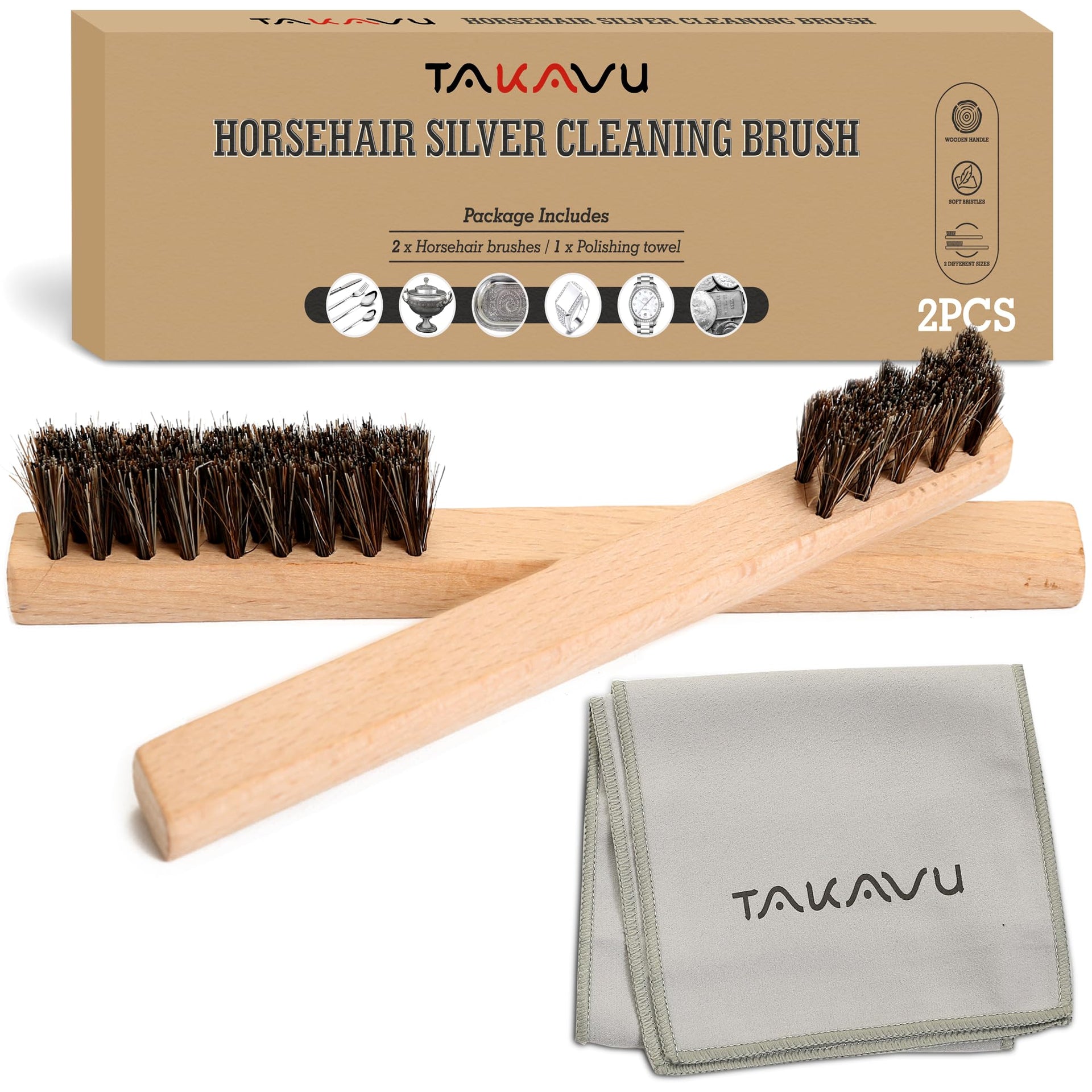 Silver Cleaning Brush Set (3 Count)