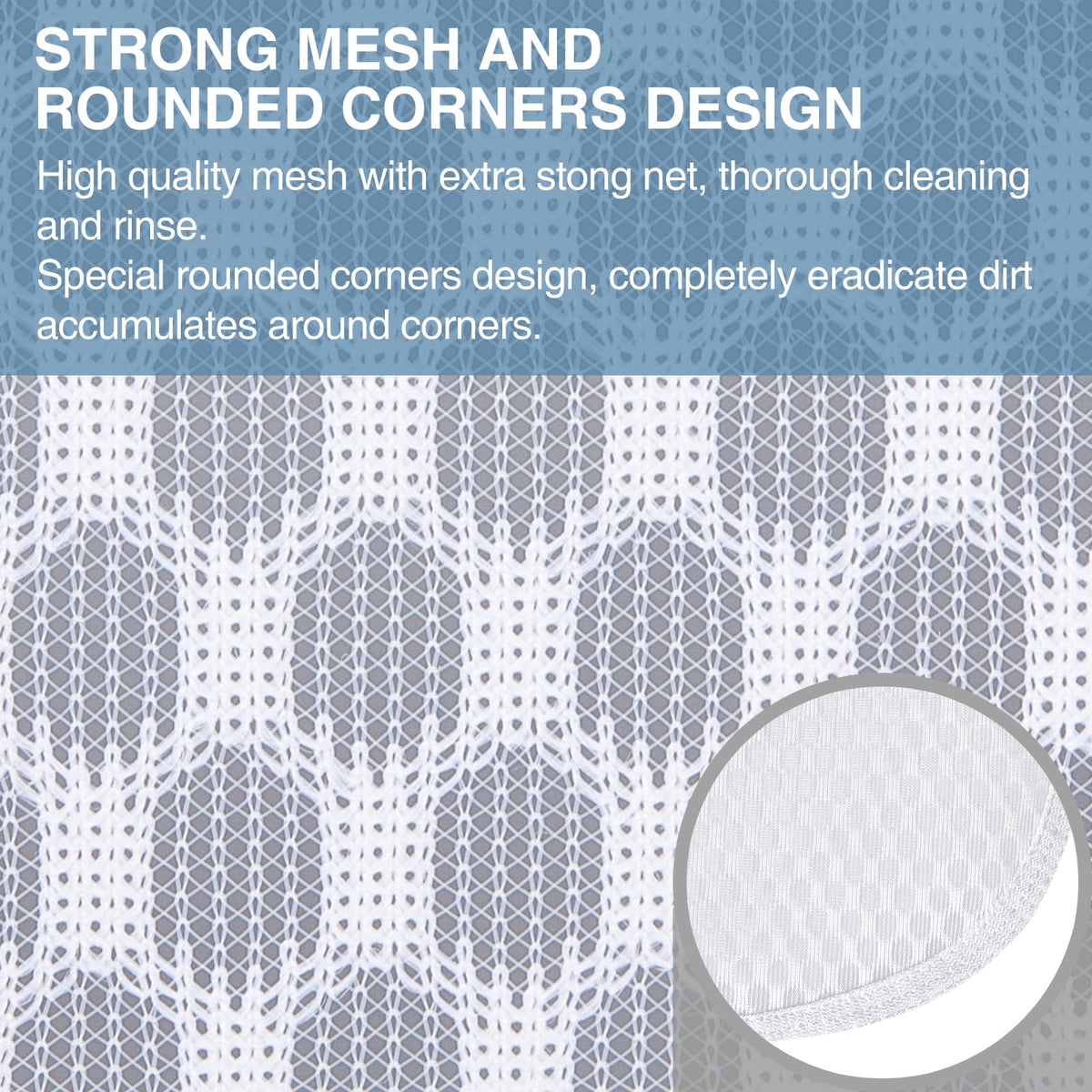 4 pcs Durable Honeycomb Mesh Laundry Bags for Delicates 2 Large (4 Count)