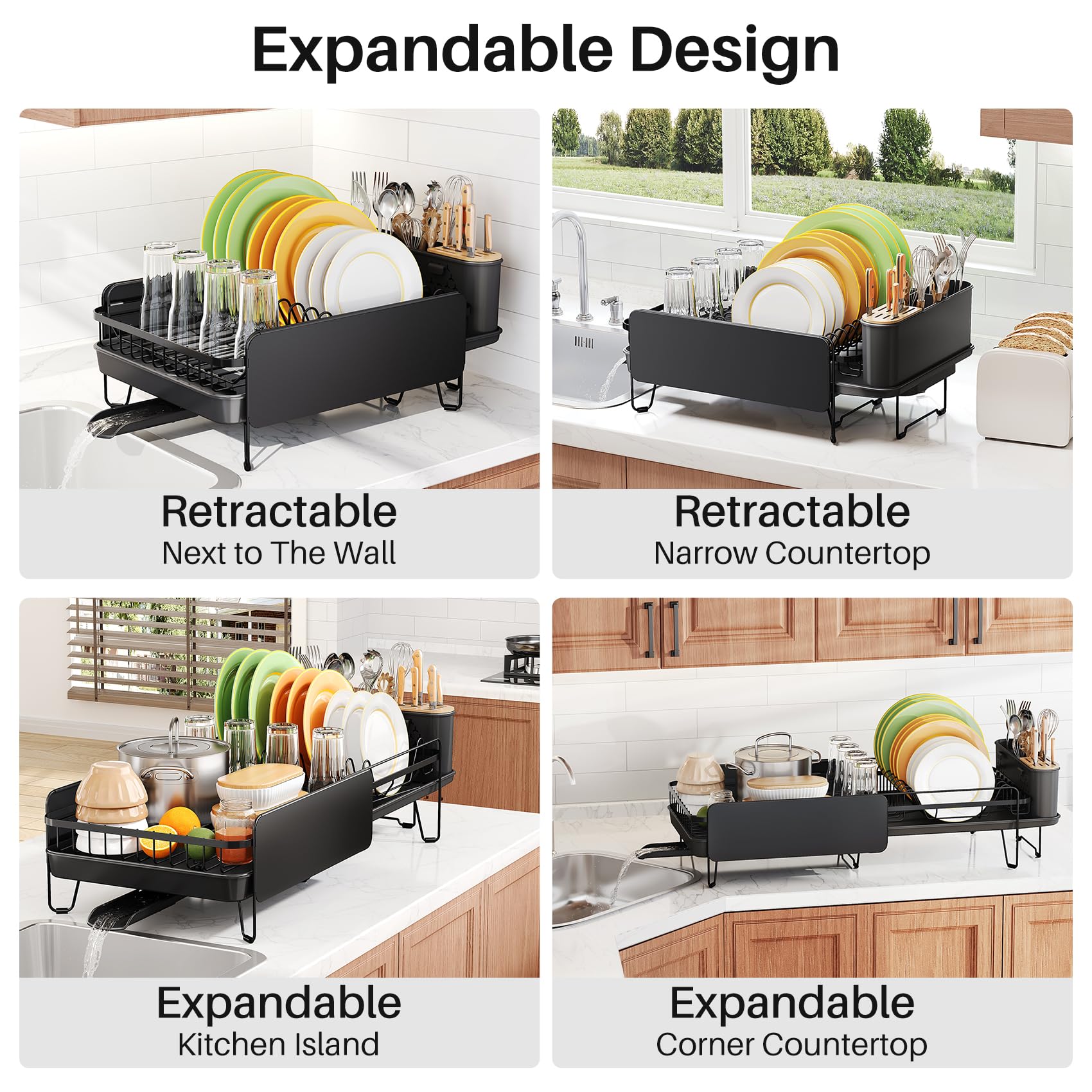 Large Dish Drying Rack for Kitchen Counter