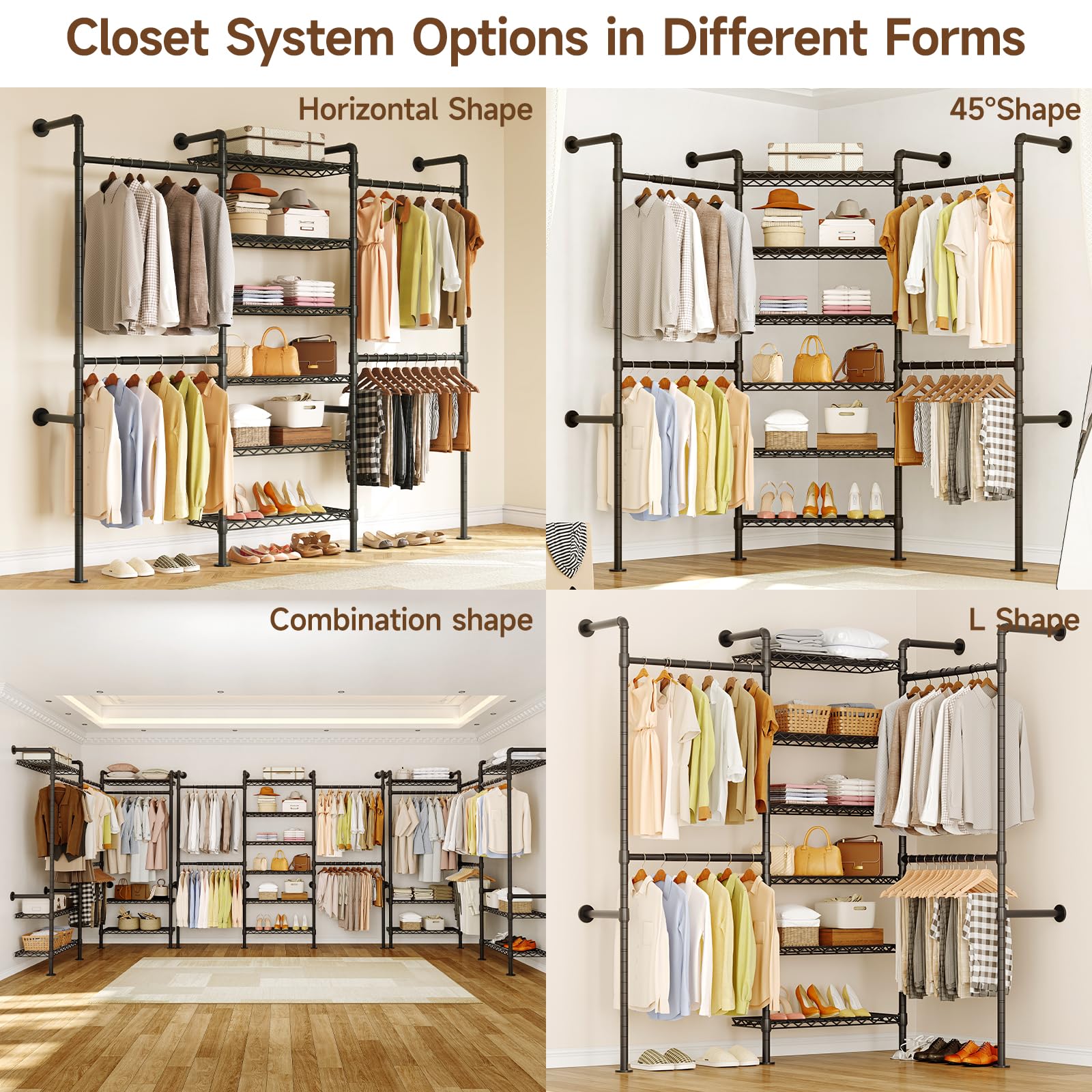 H3 Expandable Wall Mounted Closet System
