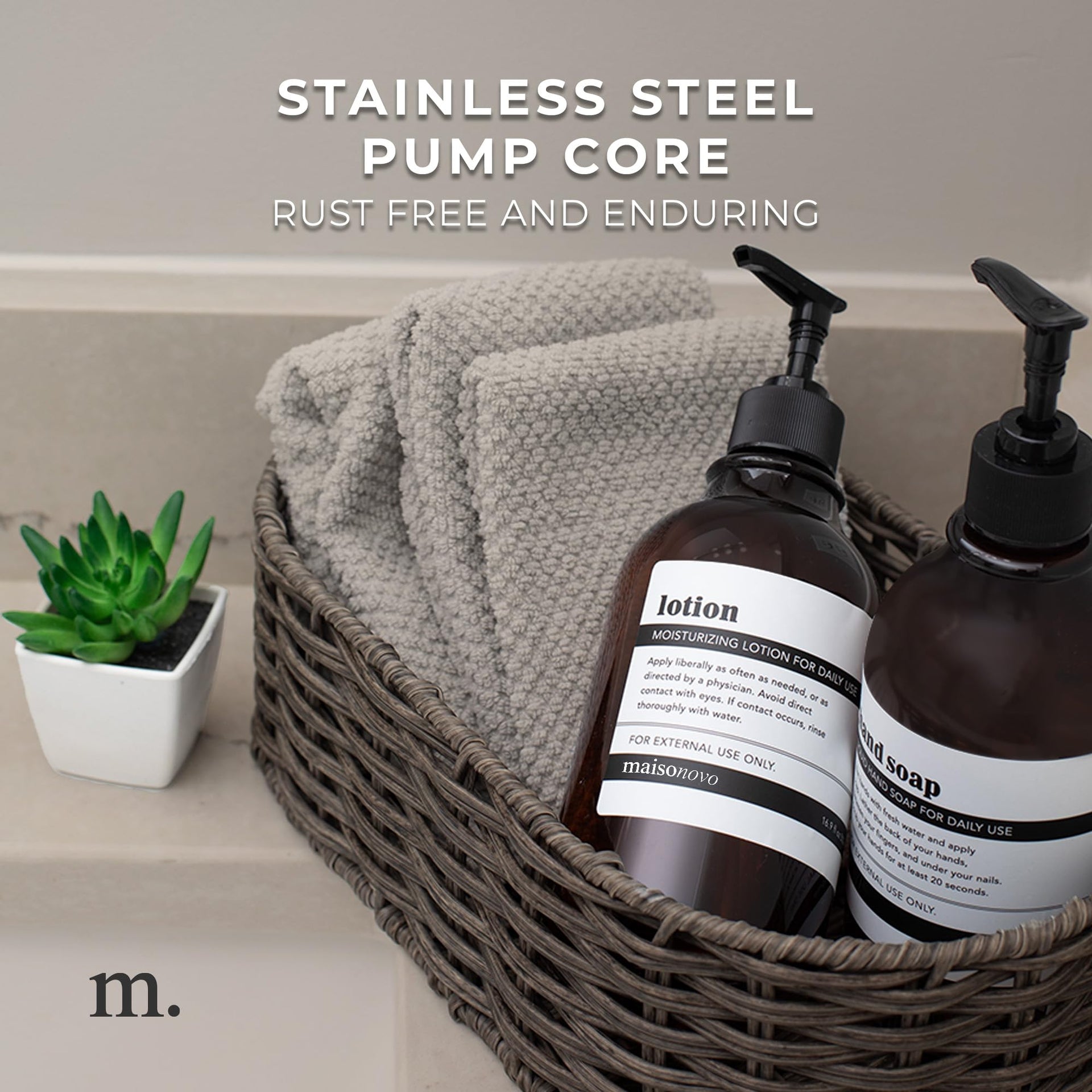 Refillable Shampoo and Conditioner Bottles (3 Count)