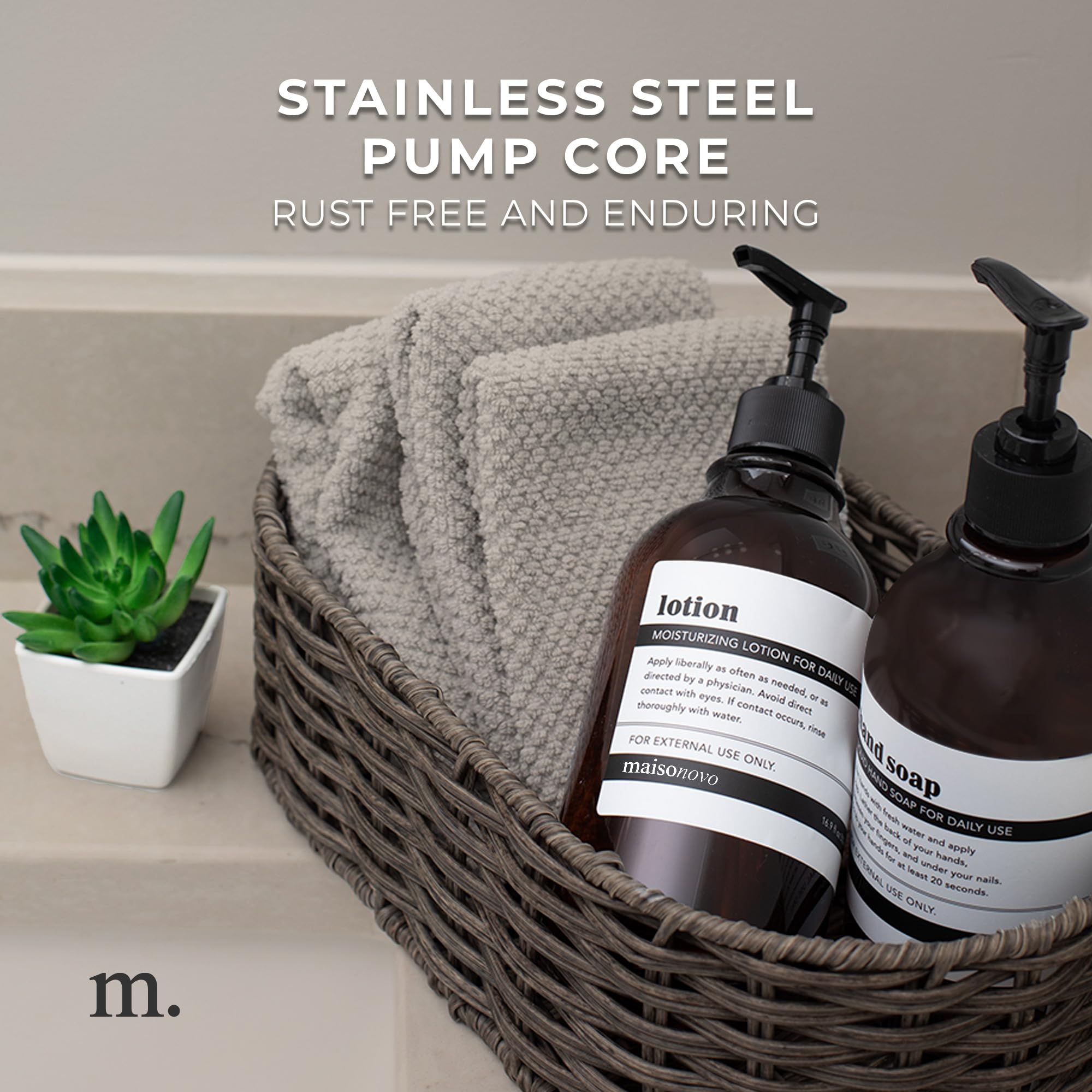 Refillable Shampoo and Conditioner Bottles (3 Count)