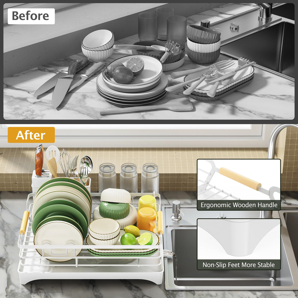 Dish Drying Rack for Kitchen Counter