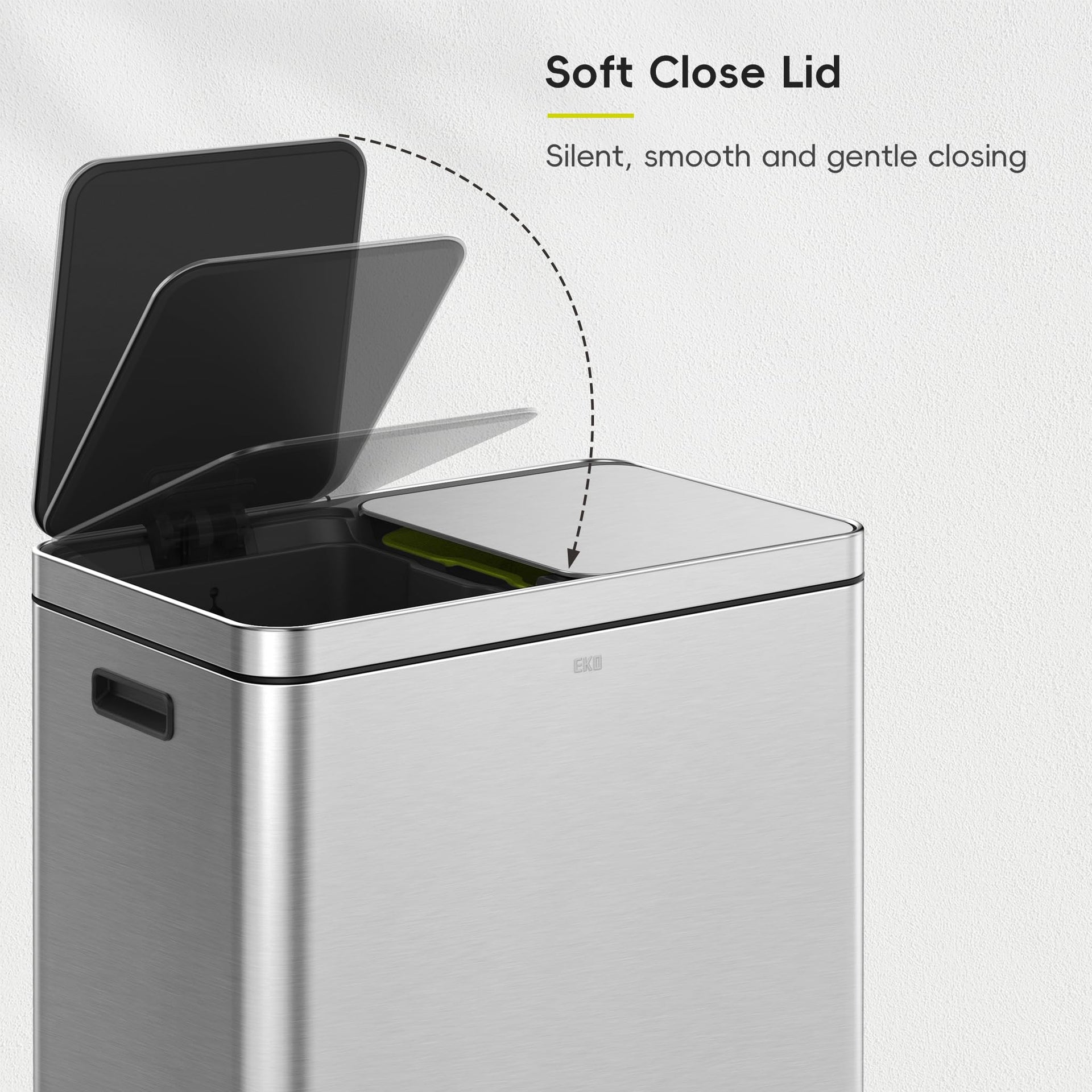 Edison Dual Trash Can for Recycling and Trash