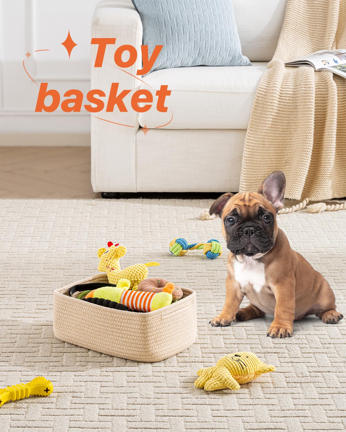Small Woven Storage Basket for Organizing (3 Count)