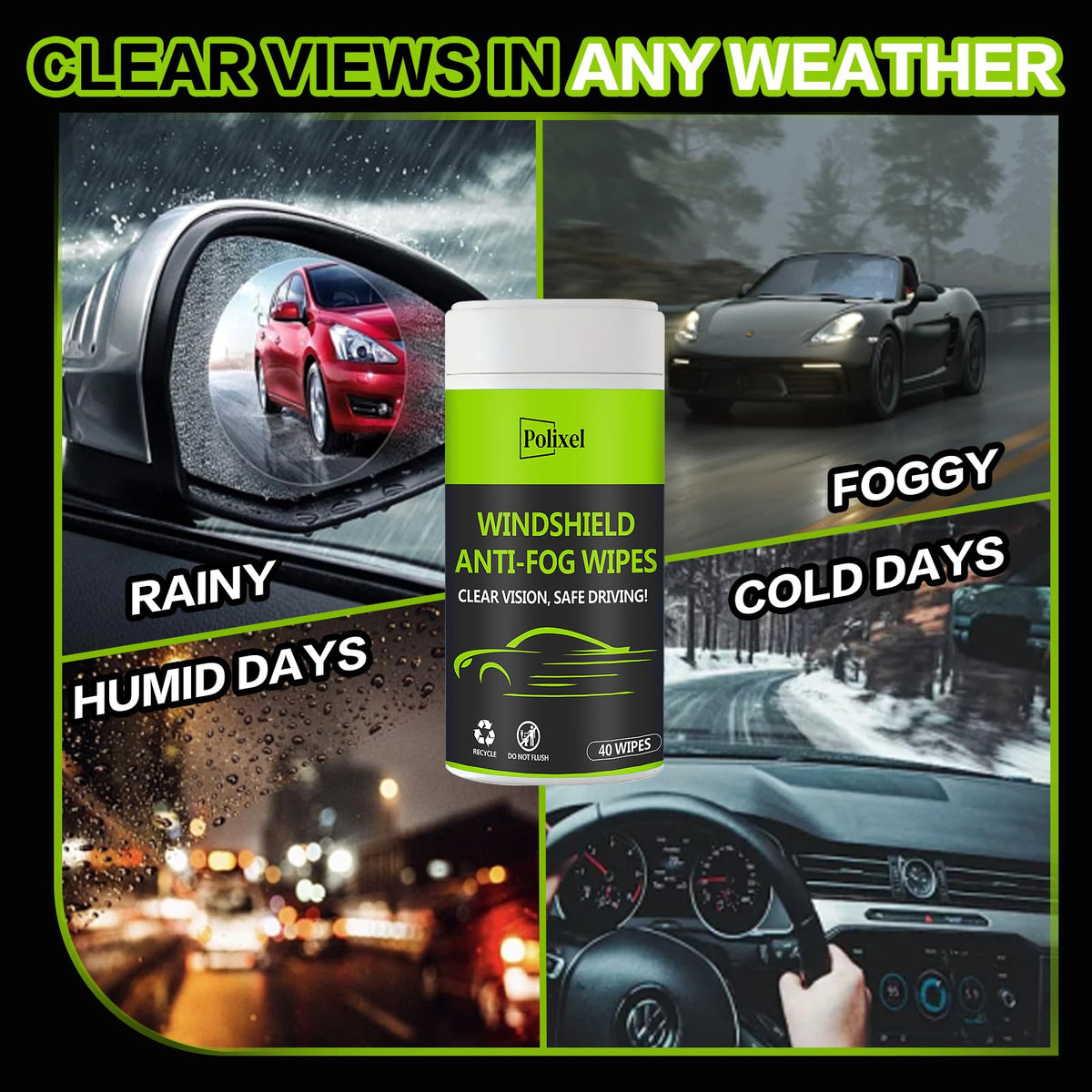 Glass Anti Fog Wipes Pre (40 Count)