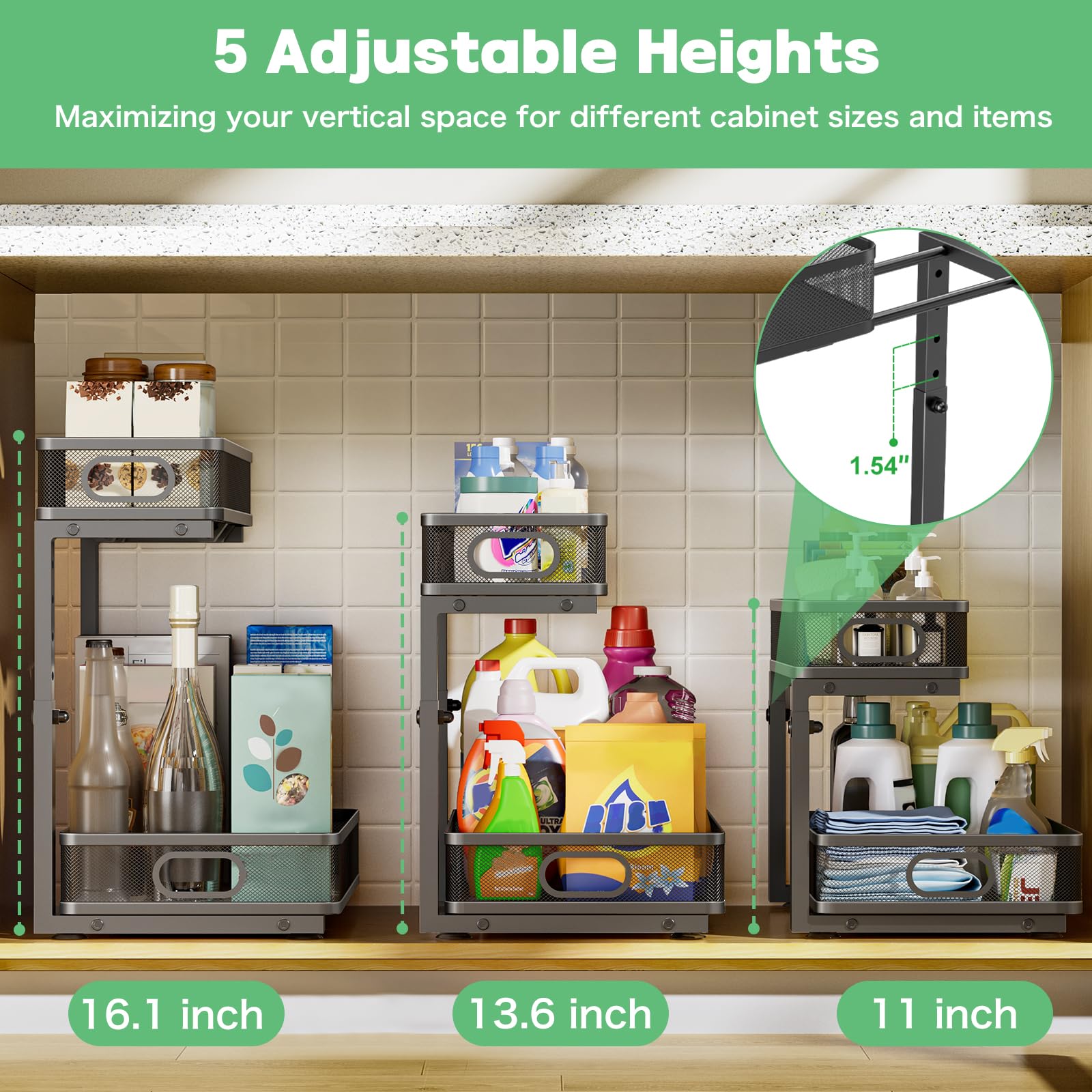 Under Sink Organizer 2 Pack