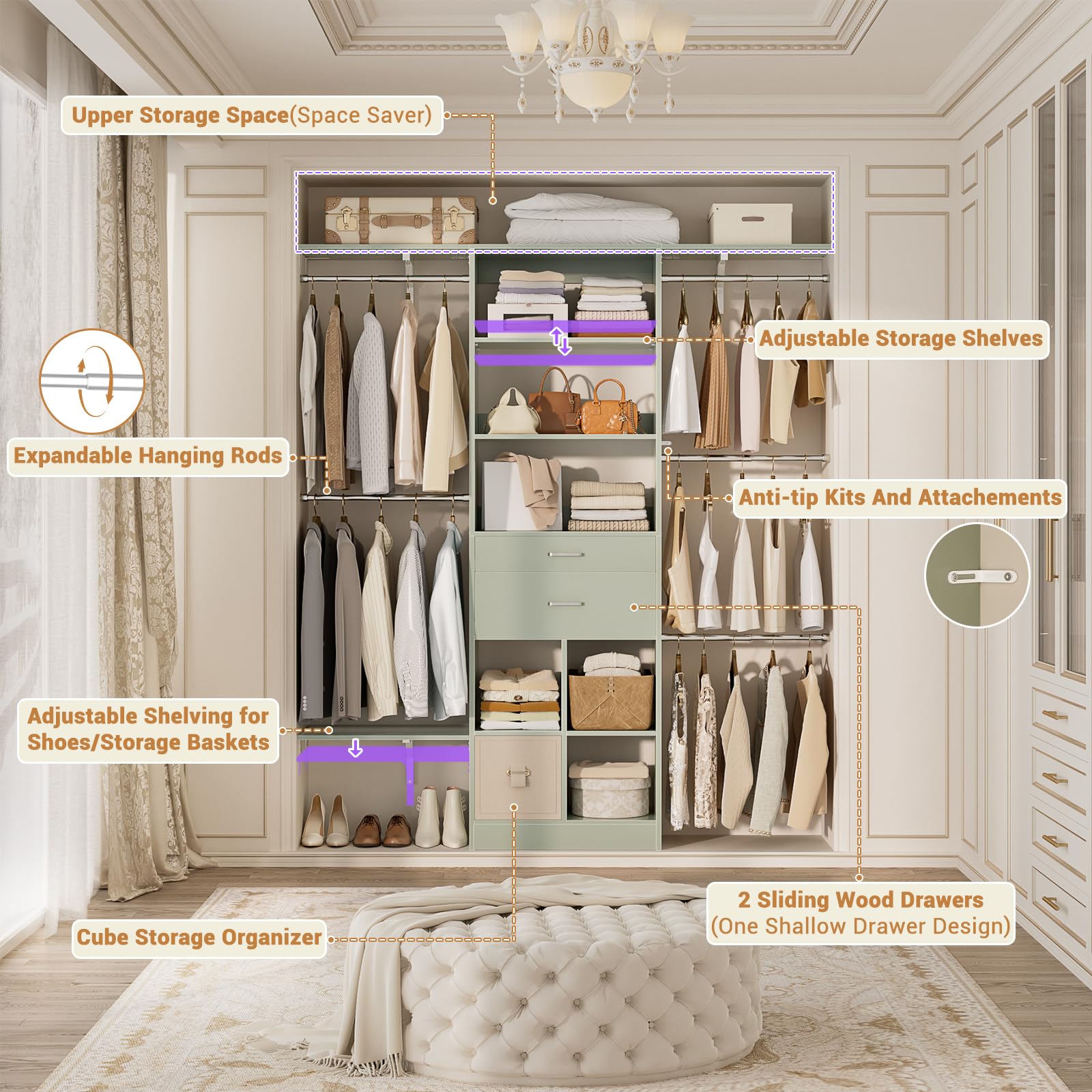 5FT Small Closet System (5 Foot)