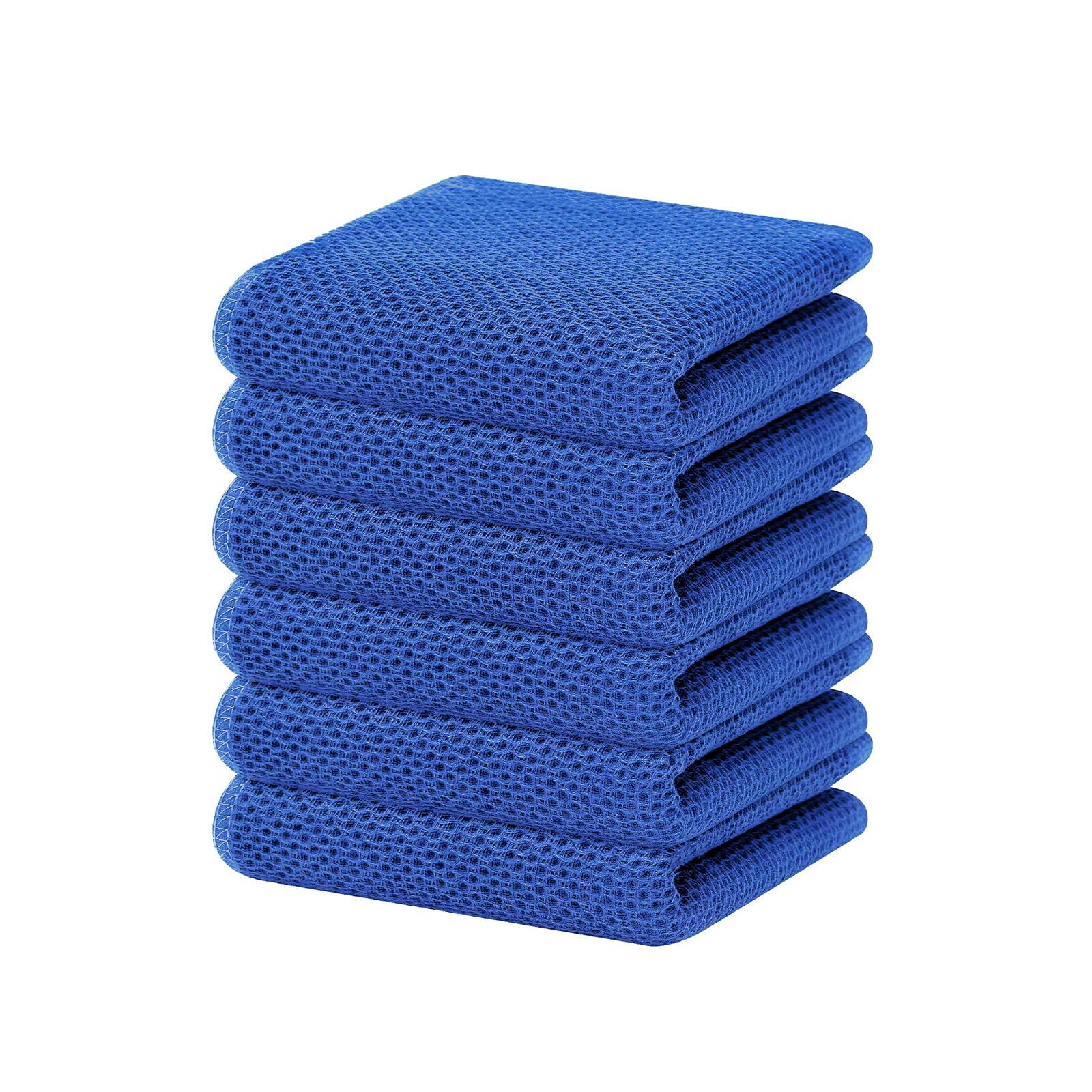 100% Cotton Waffle Weave Kitchen Dish Towels 6 (6 Count)
