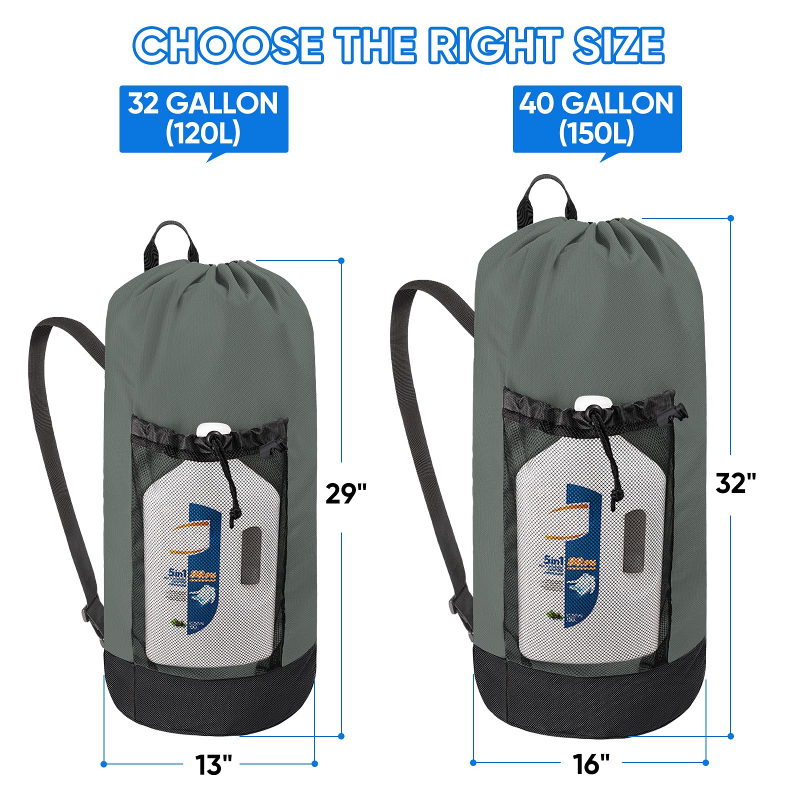 120L Laundry Bag Backpack