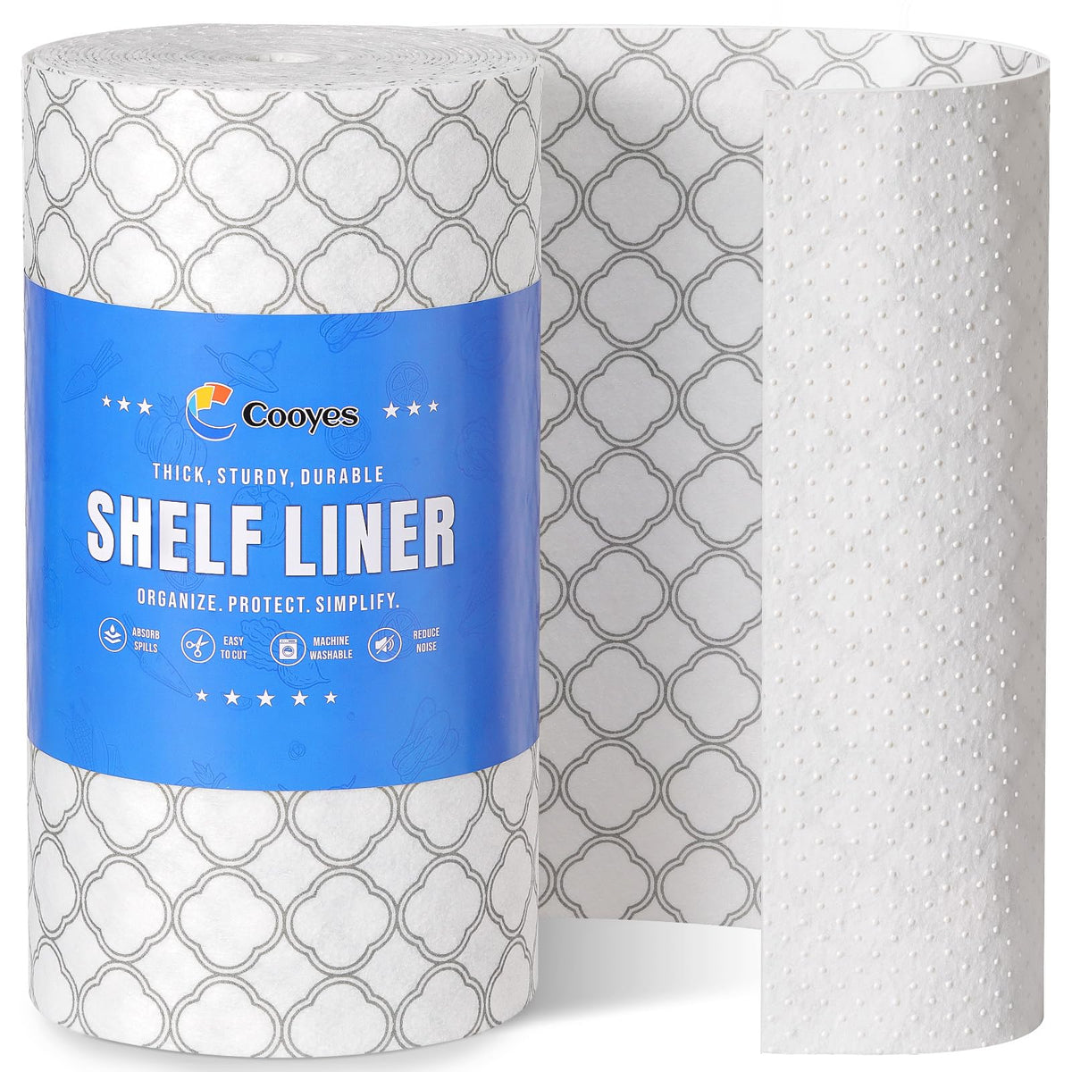 Refrigerator Shelf Liners for French Door Fridge (40 Sq Ft)