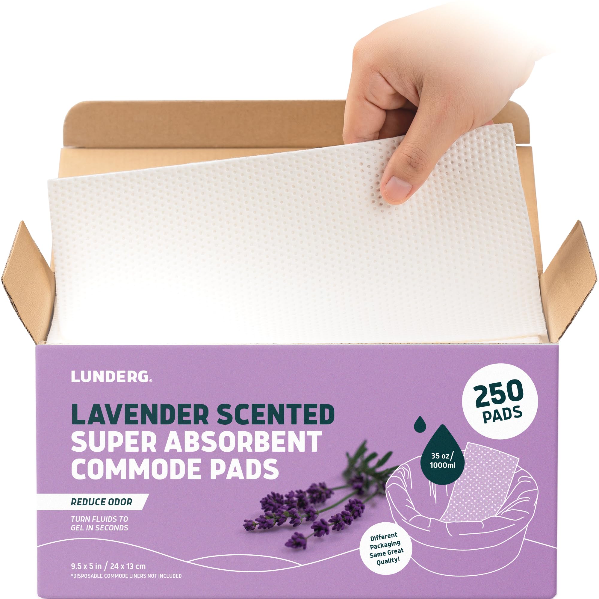 Lavender Scented Super Absorbent Commode Pads (250 Count)