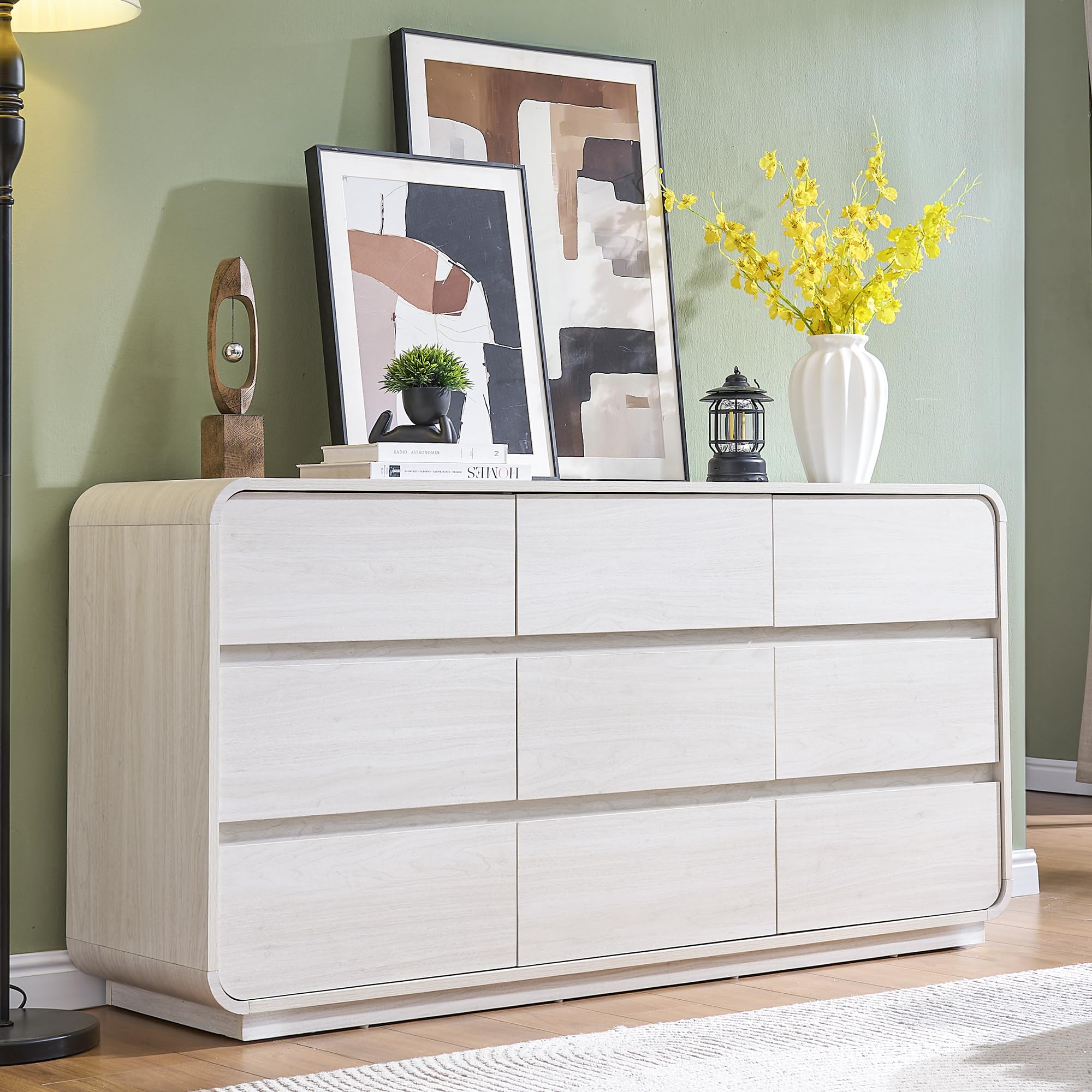 White Dressers of 9 Drawers