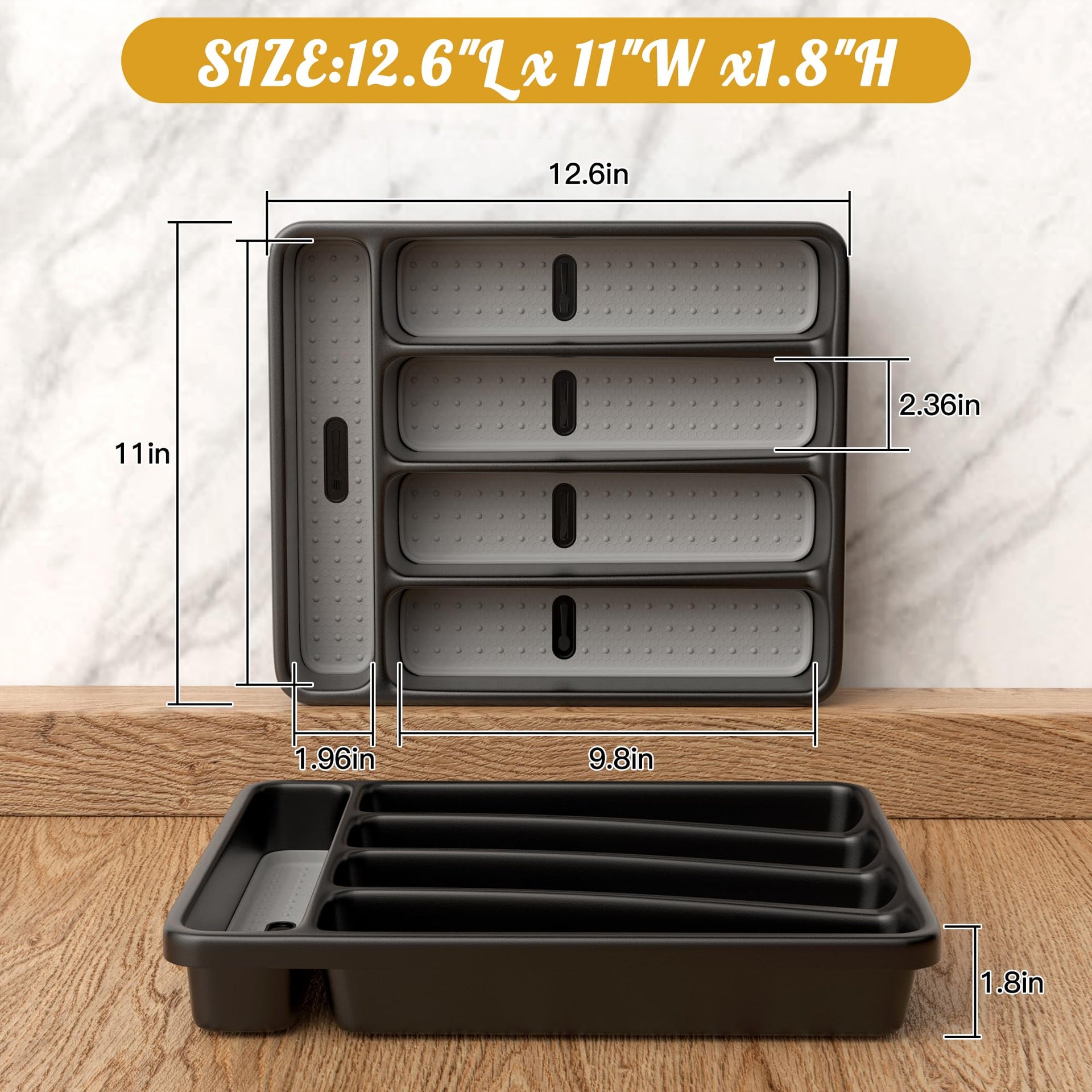 Silverware Organizer for Kitchen Drawer
