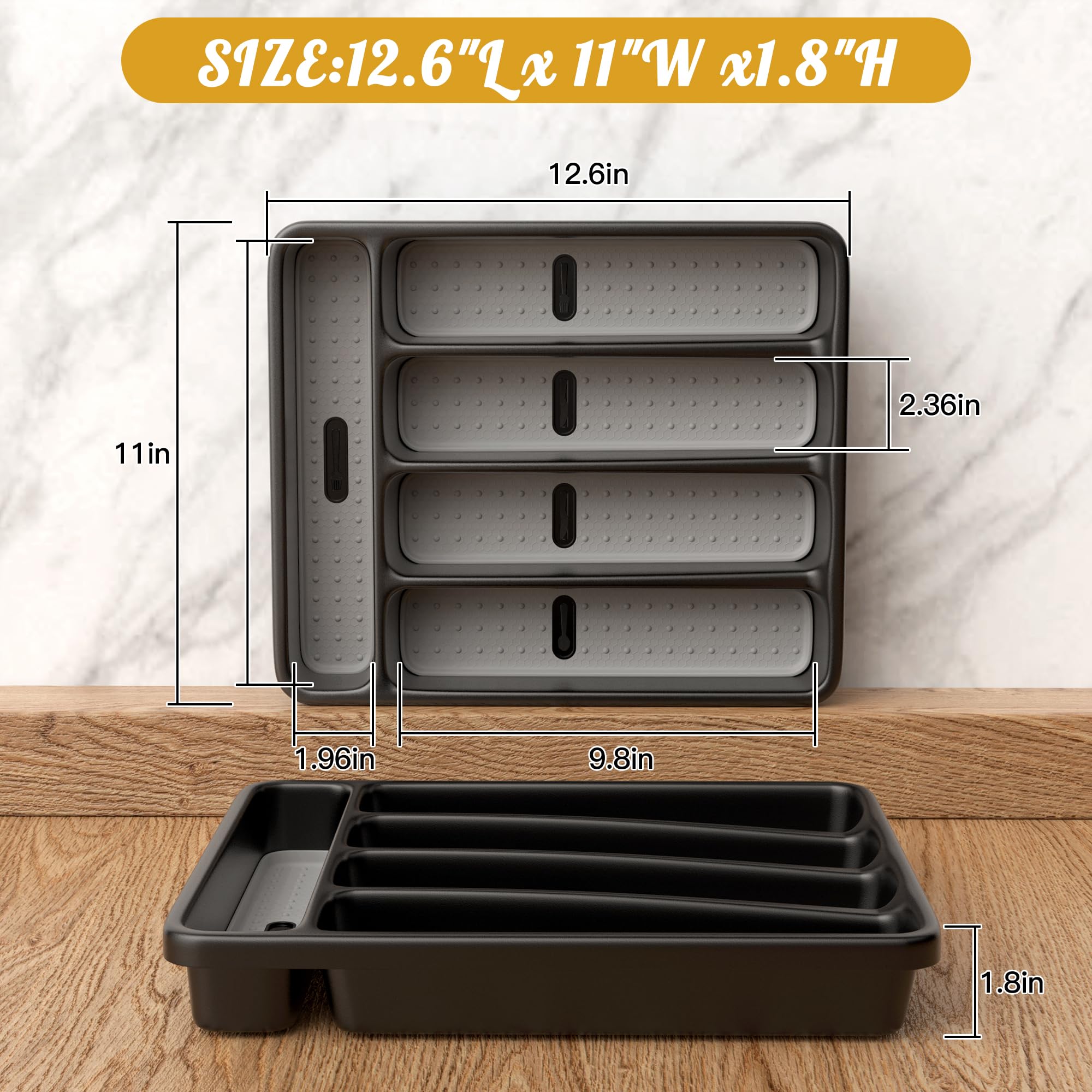 Silverware Organizer for Kitchen Drawer
