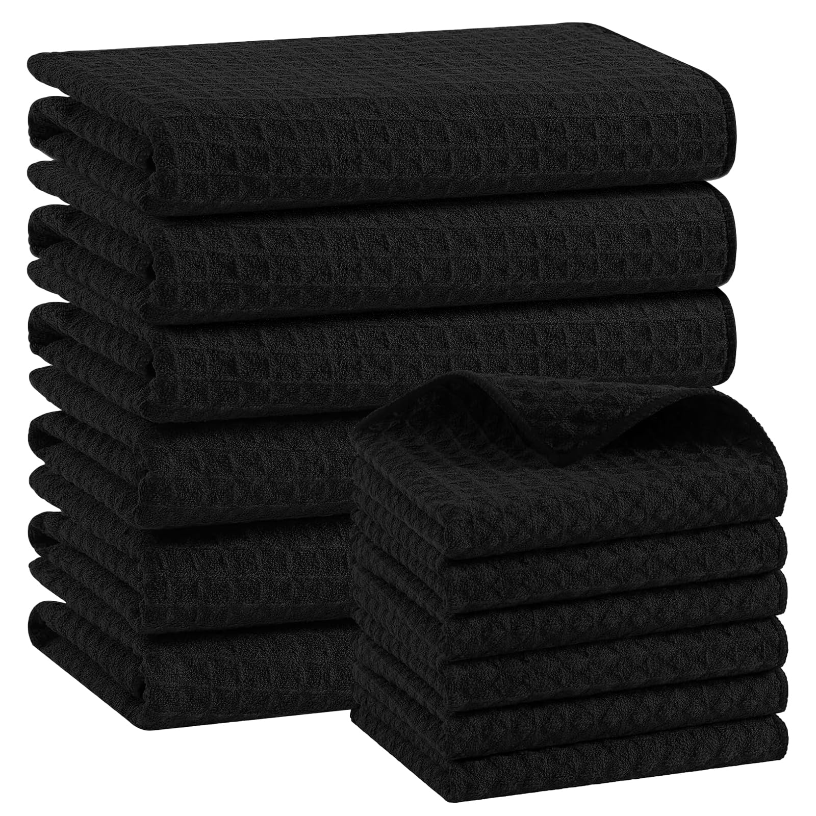 Microfiber Kitchen Towels and Dishcloths Sets (12 Count)