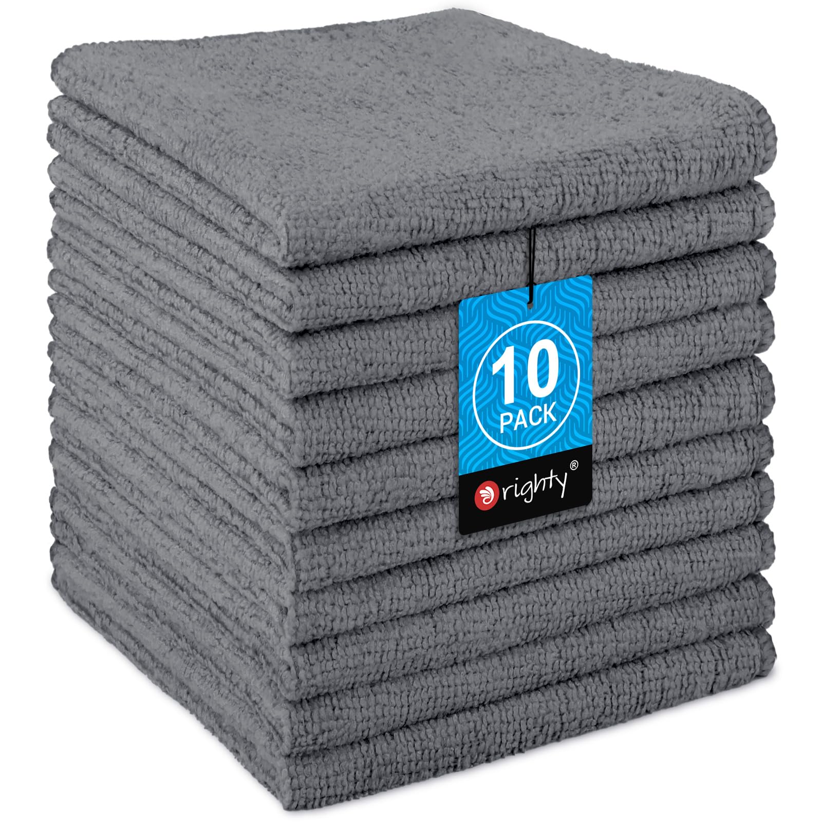 Wash Cloths Face Towels 12x12 Inch 10 Pack (10 Count)