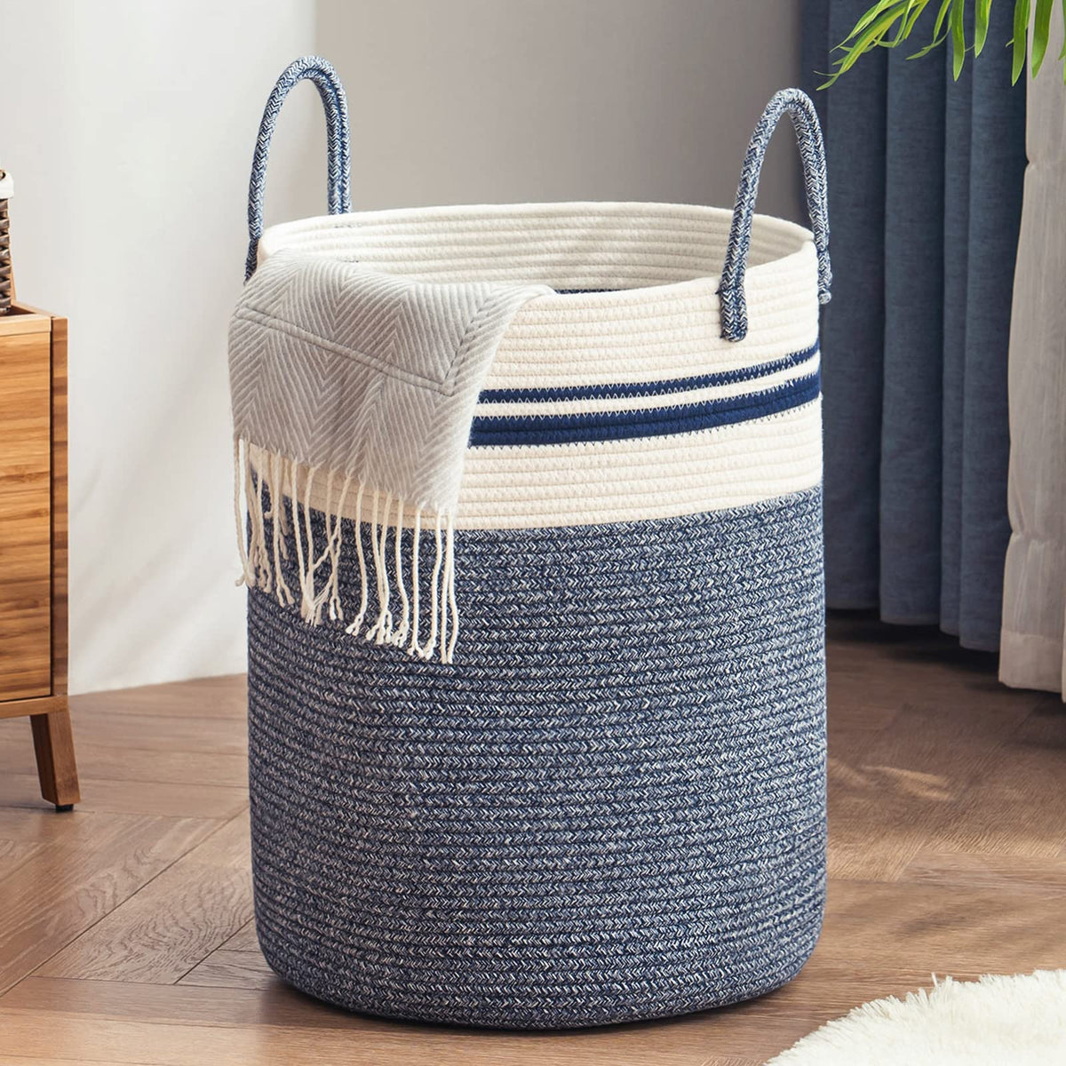Cotton Rope Laundry Hamper Basket - ModHome Supplies