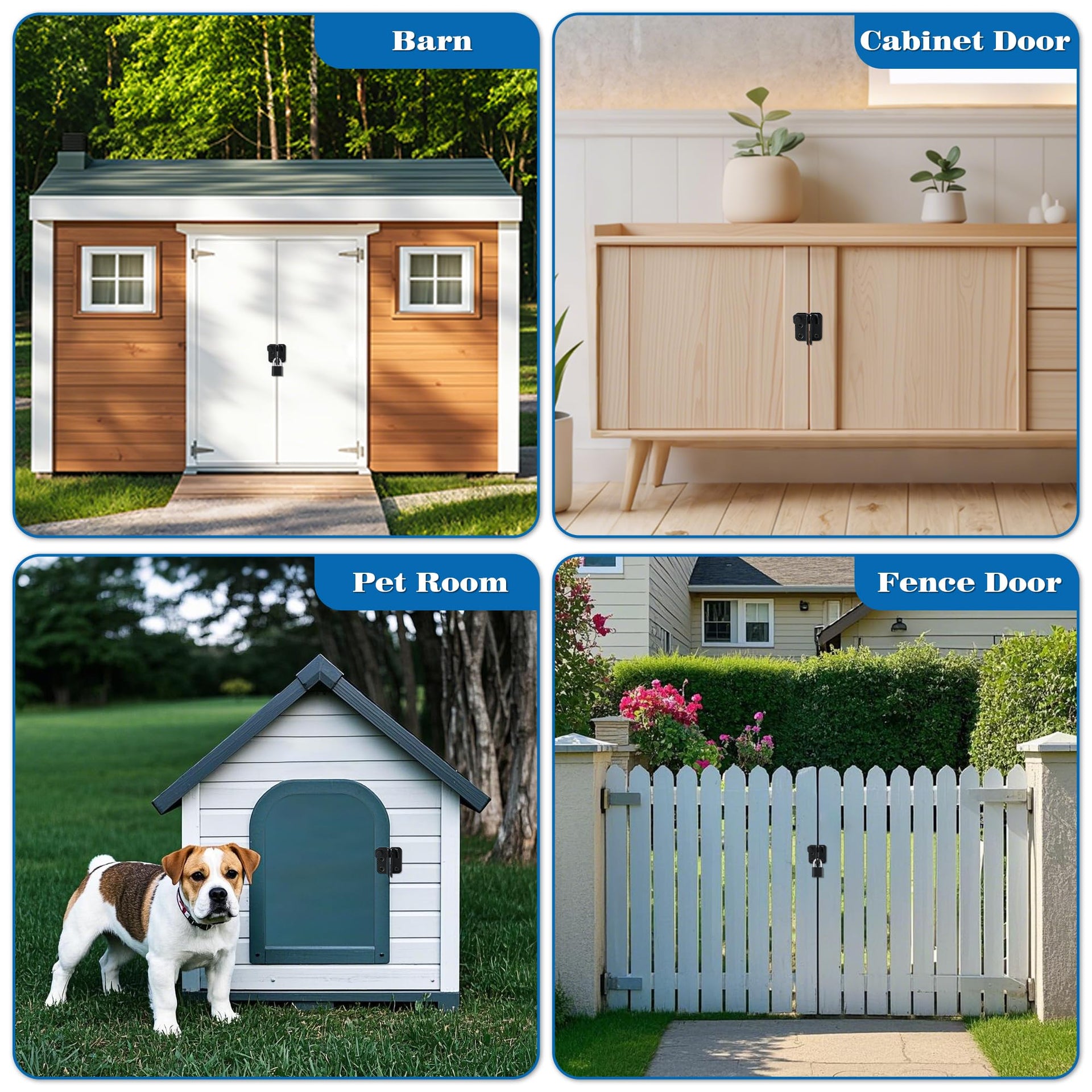 Black Flip Latch Door Latch Heavy Duty Gate Latch Barn Door Lock