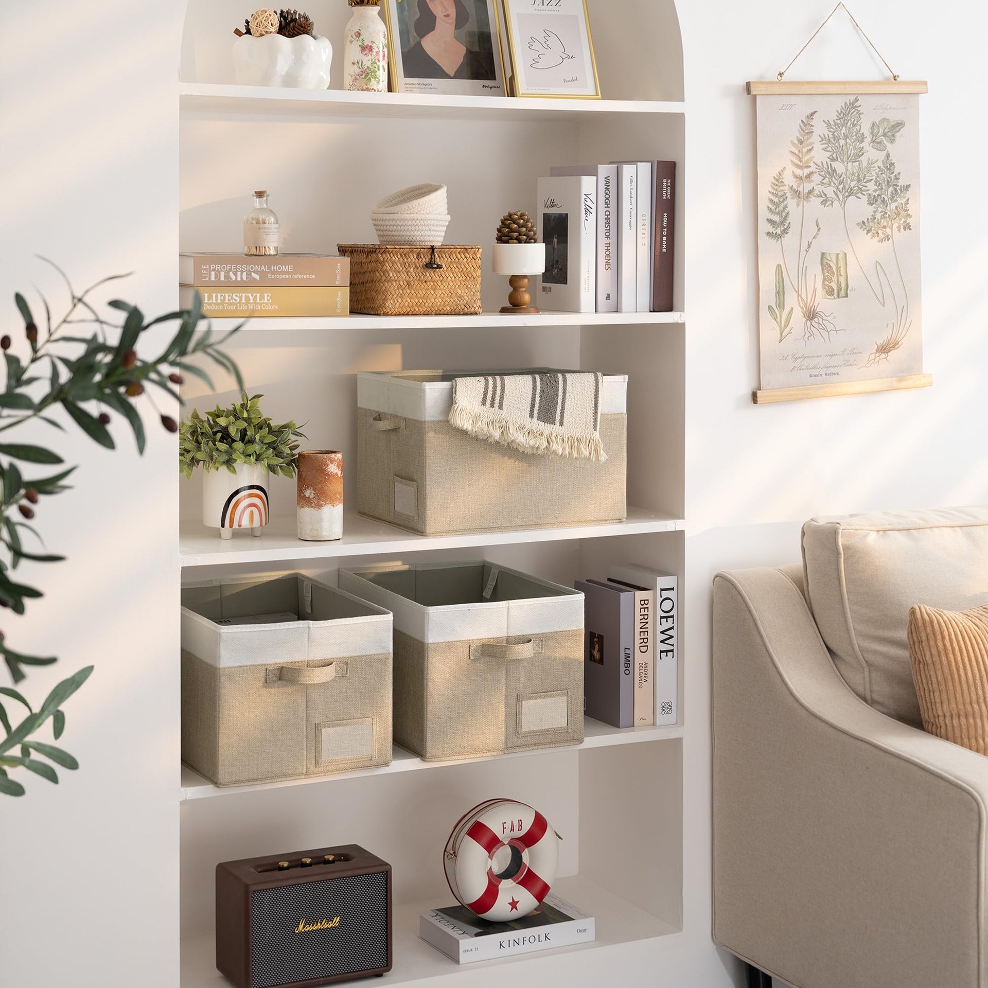 Closet Storage Bins with Label (3 Count)