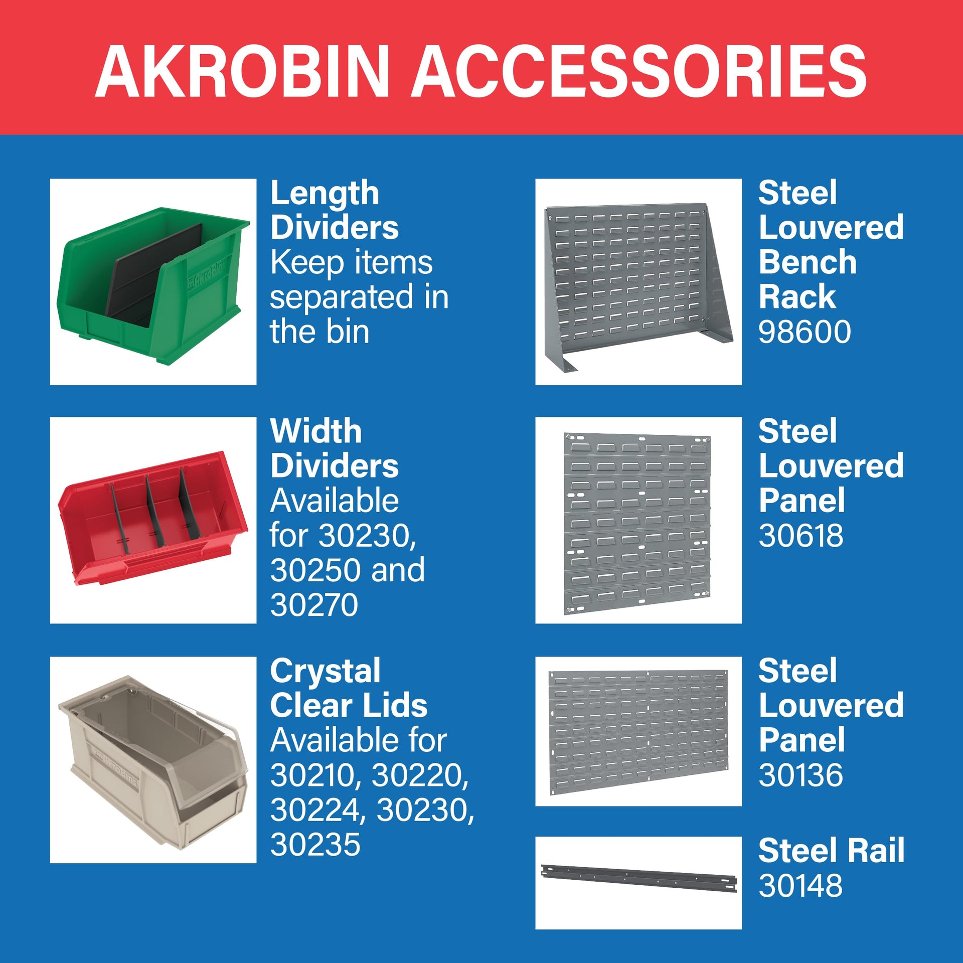 30224 AkroBins Plastic Storage Bins (12 Count)