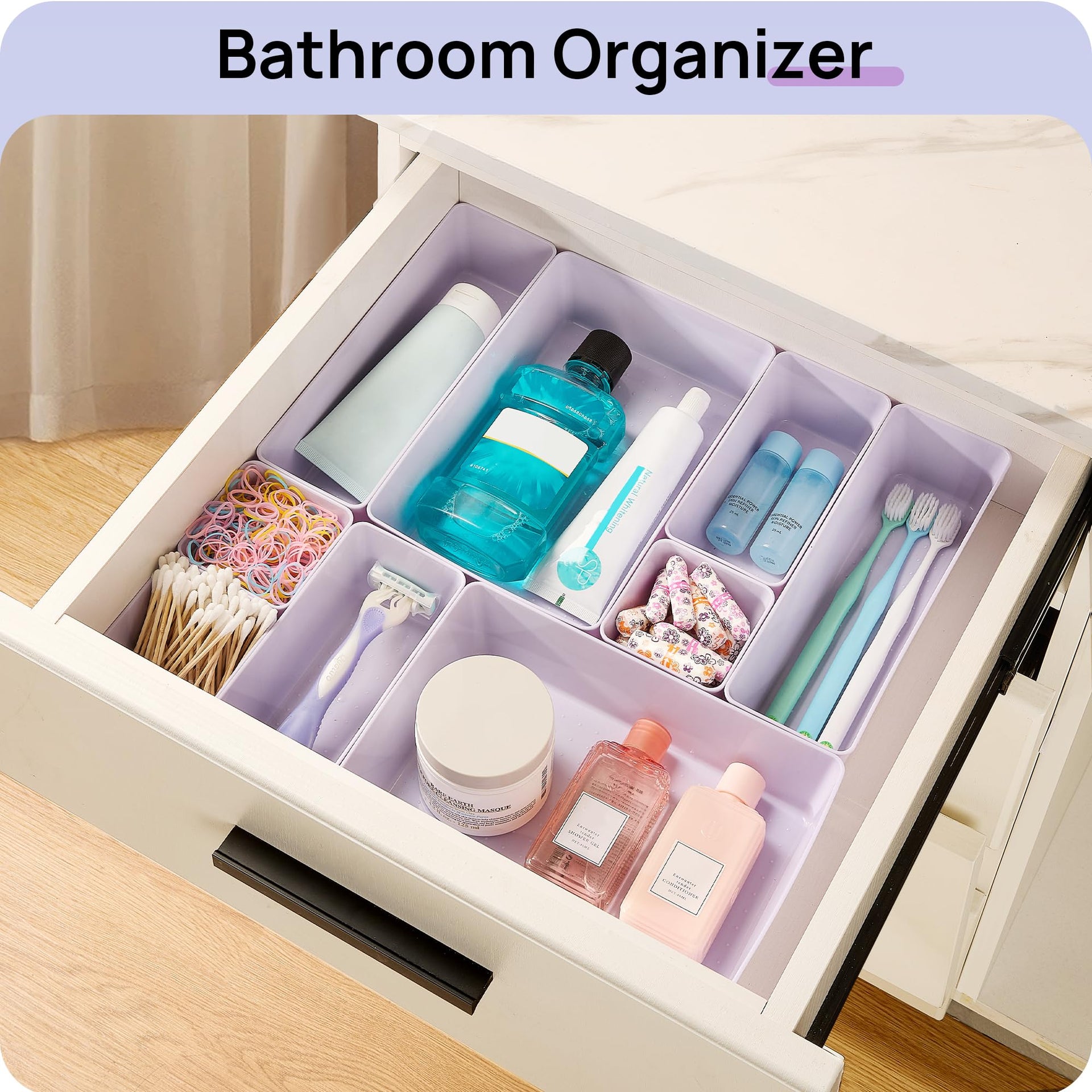 25 Pack Plastic Drawer Organizers with Non (25 Count)