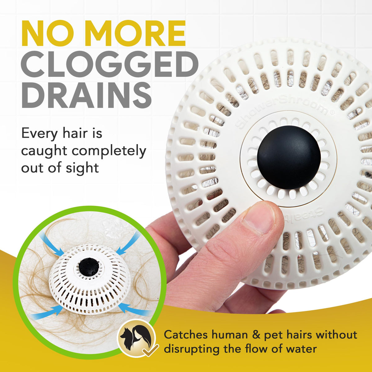 Stealth Shower Hair Drain Catcher