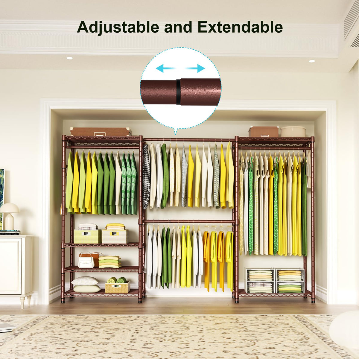 E1 Heavy Duty Closet Garment Rack