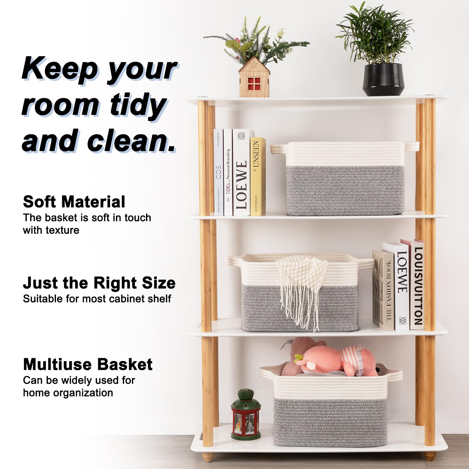 3 Pack Storage Basket for Organizing