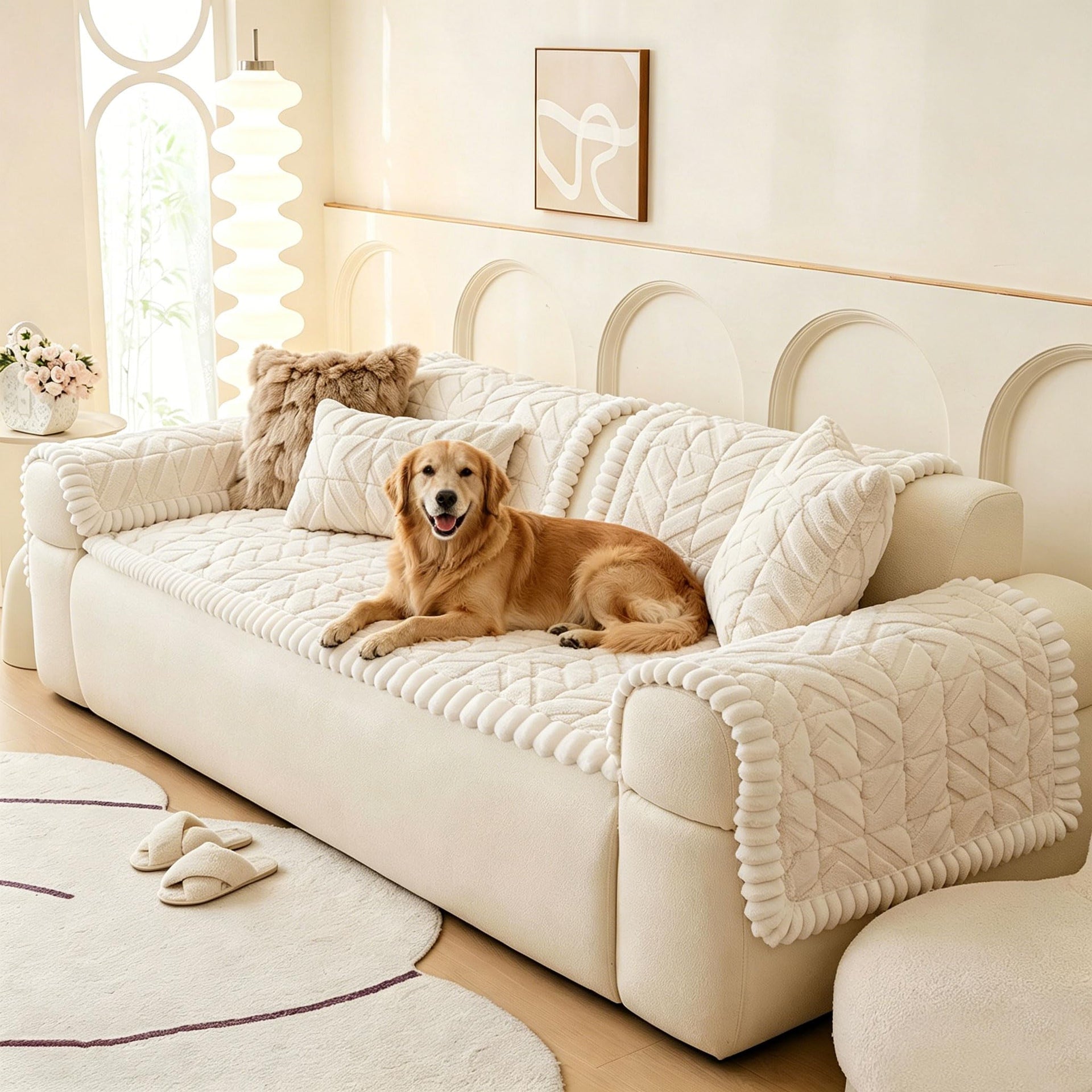 Plush Couch Arm Cover Washable (3 Ounce)