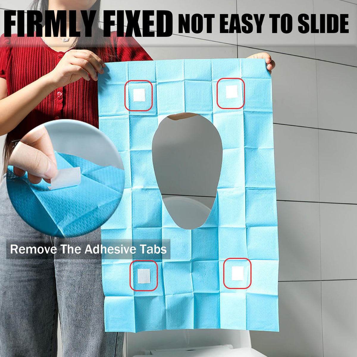 50 Pack Toilet Seat Covers Disposable 16x24 Inch XL
