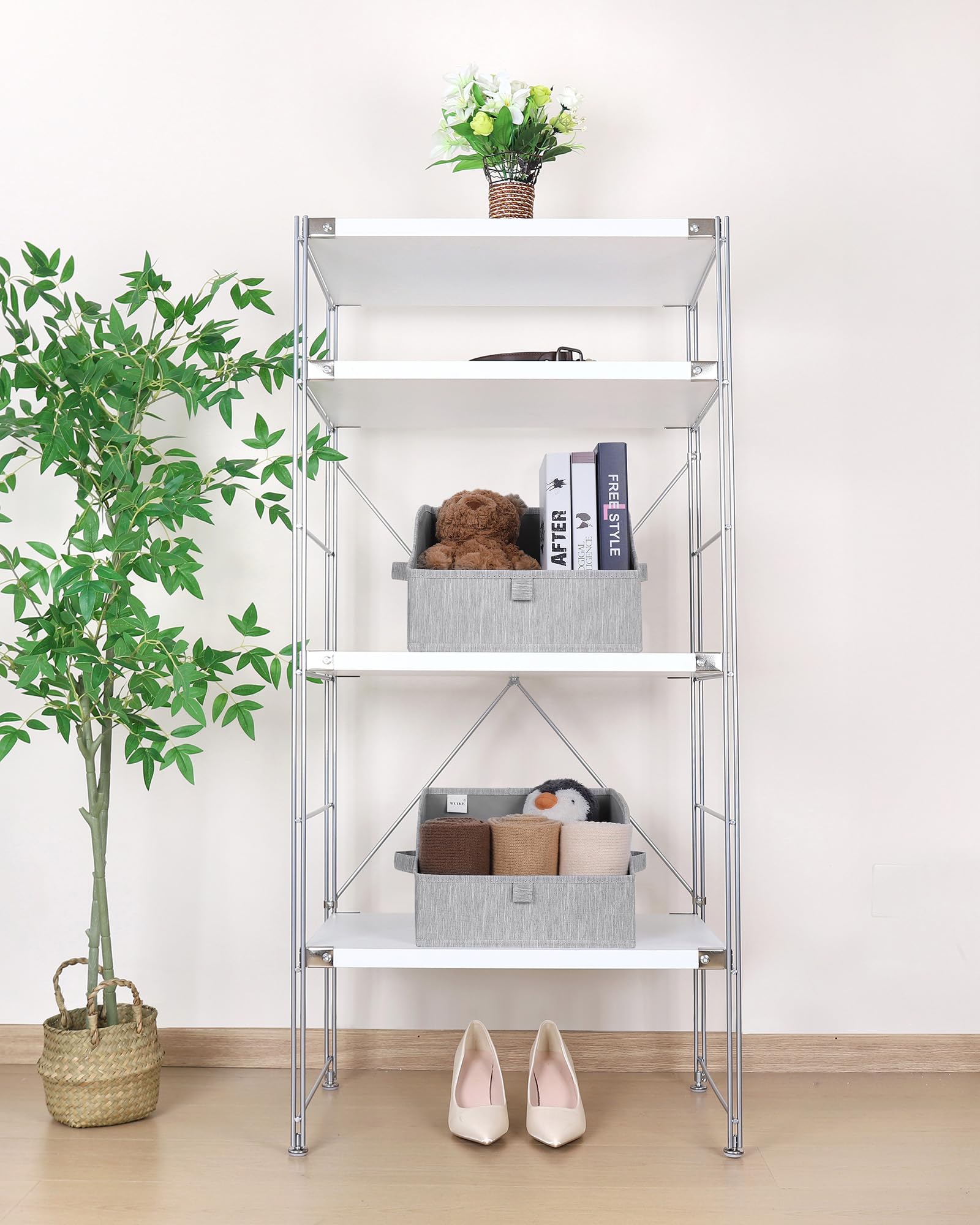 Trapezoid Storage Bins for Closet Organizers and Storage (3 Count)