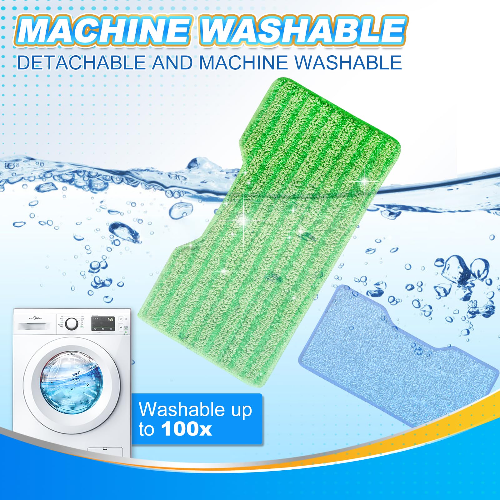 4Pk Mop Pads Compatible with Shark VACMOP VM252 (4 Count)