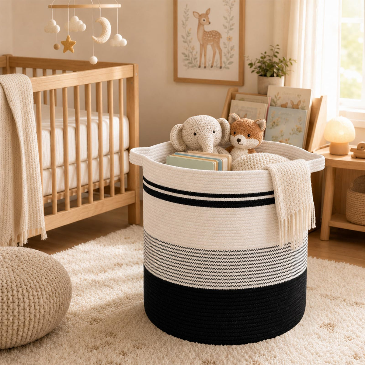 80L Laundry Basket Laundry Hamper Nursery Hamper Gradient Dark